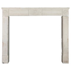 Vintage Classy White Fireplace Surround in Limestone