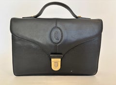 Vintage Claude Gerard Paris Made In France Black Leather Crossbody Purse