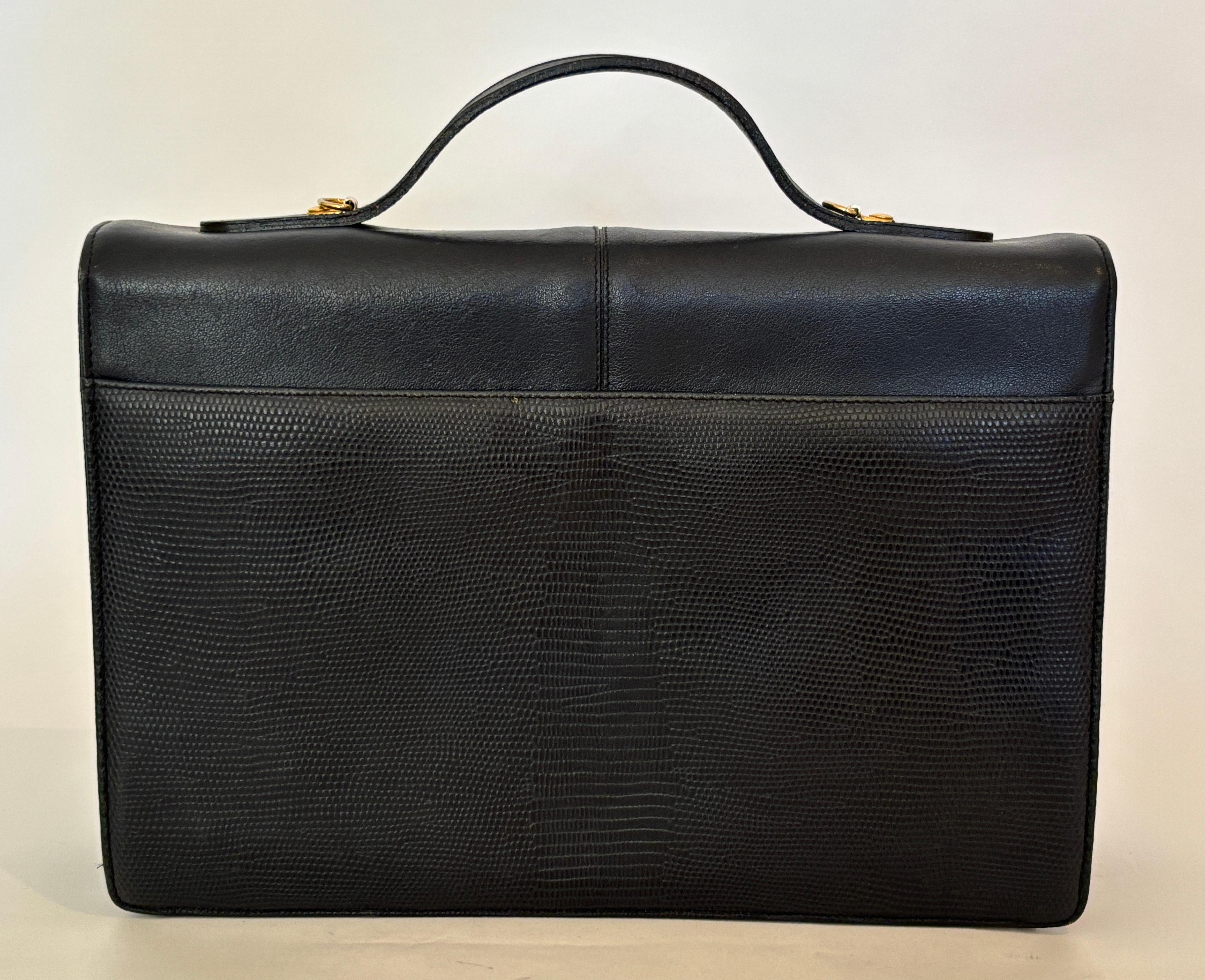 Vintage Claude Gerard Paris Made in France Schwarz Leder Crossbody Geldbörse im Angebot 5