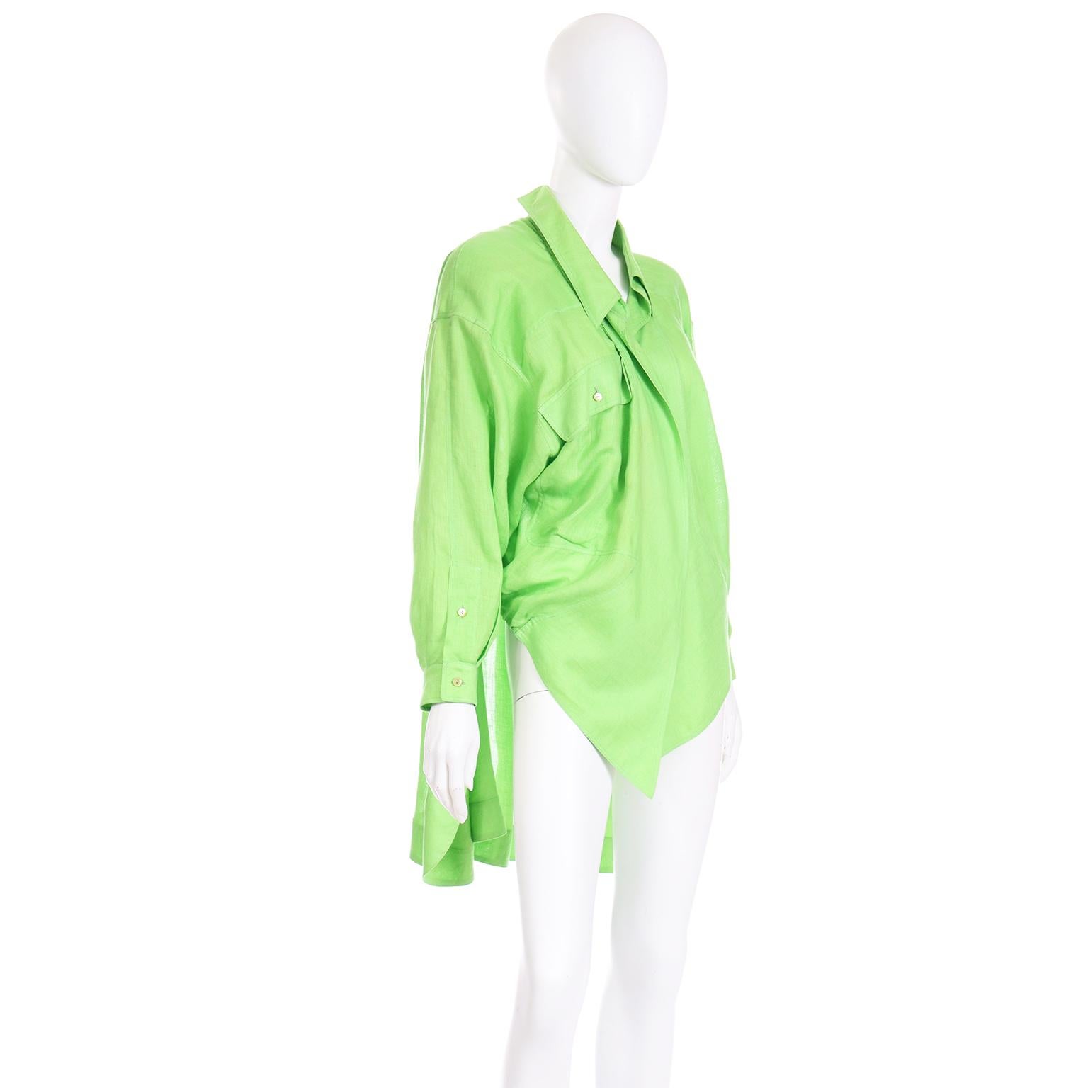 lime green blouse