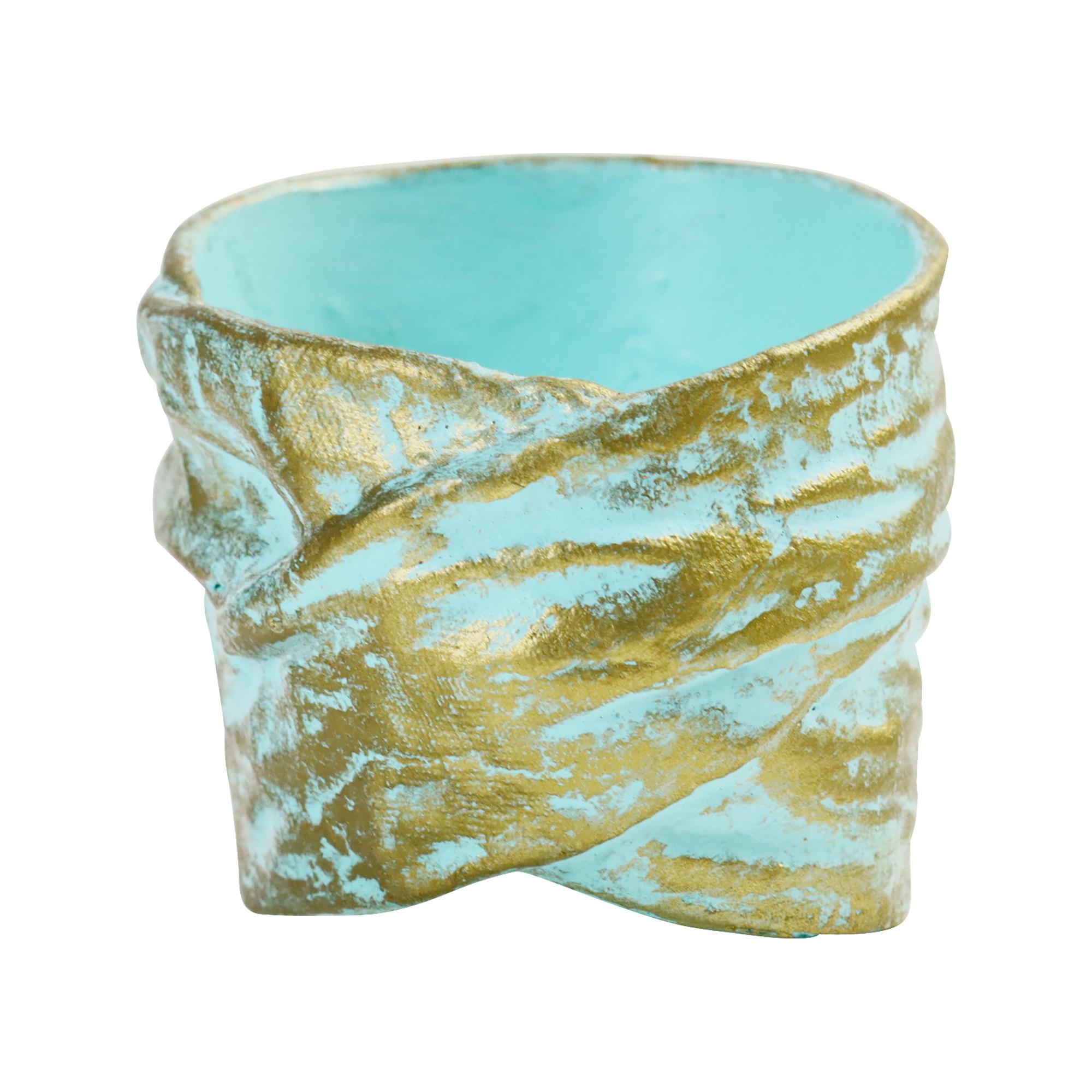 Pulsera vintage Claude Montana Oro Verde Papel Maiche Circa Década de 1980 en venta 3