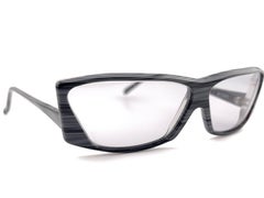 Vintage Claude Montana Grey Stripes Made in France Sunglasses 1980's