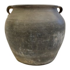 Poterie à l'huile vintage argile mate