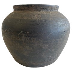 Poterie à l'huile vintage argile mate