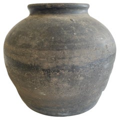 Poterie à l'huile vintage argile mate