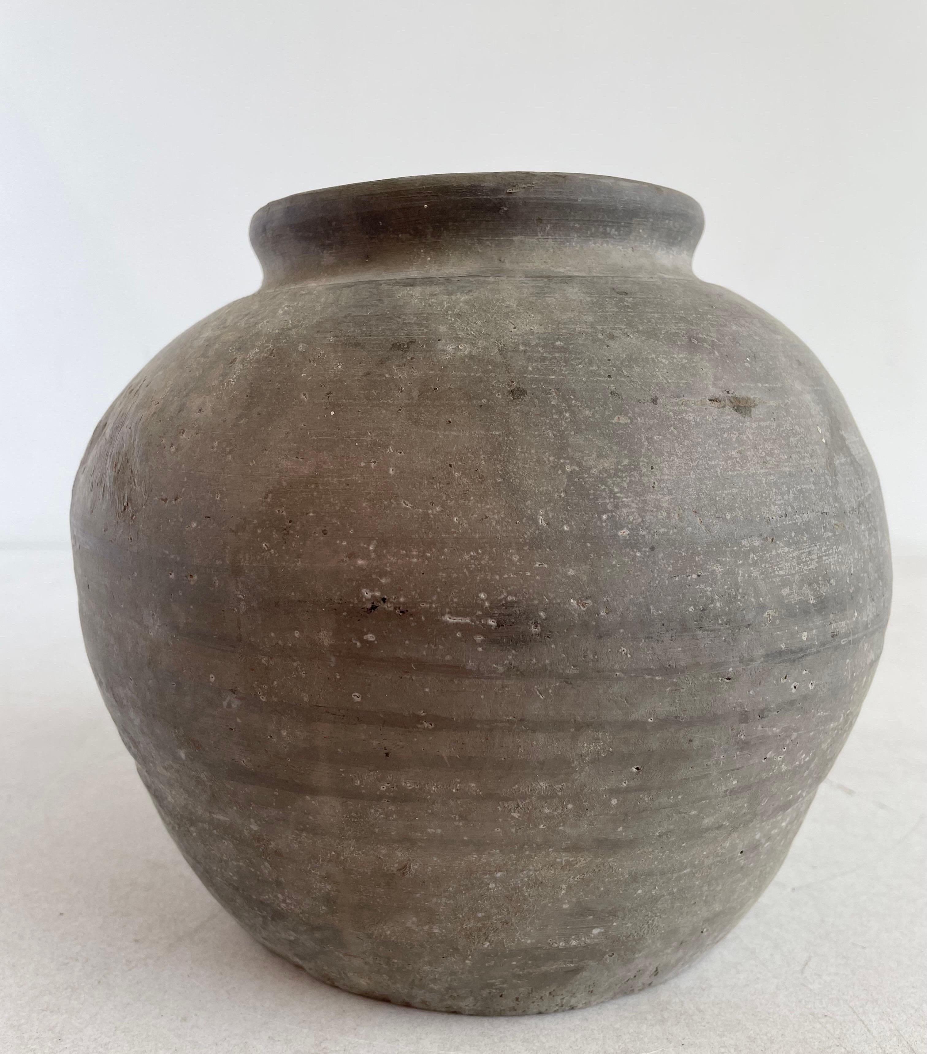 Terracotta Vintage Clay Pot Medium Size For Sale