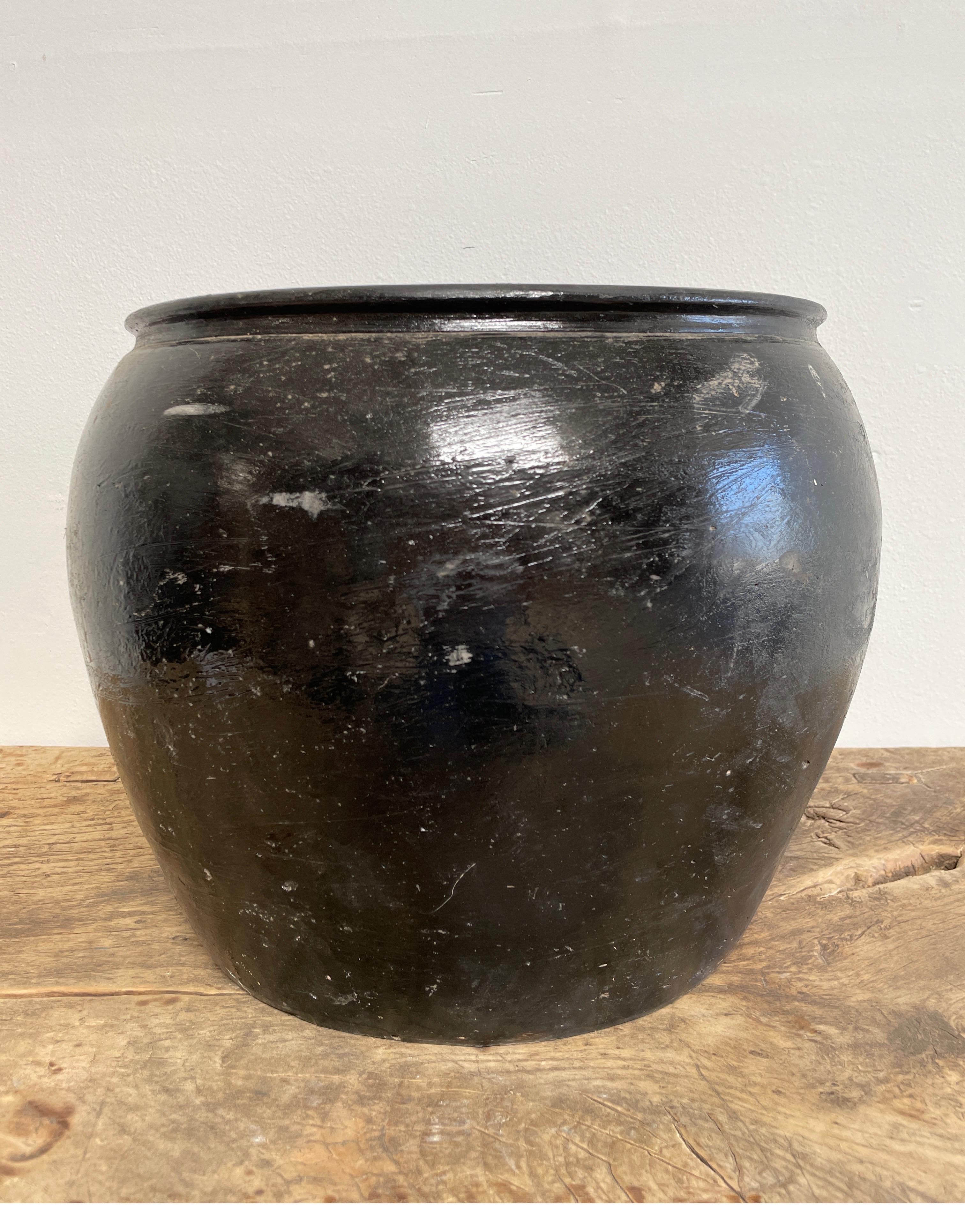 20th Century Vintage Clay Pottery Oil Pot