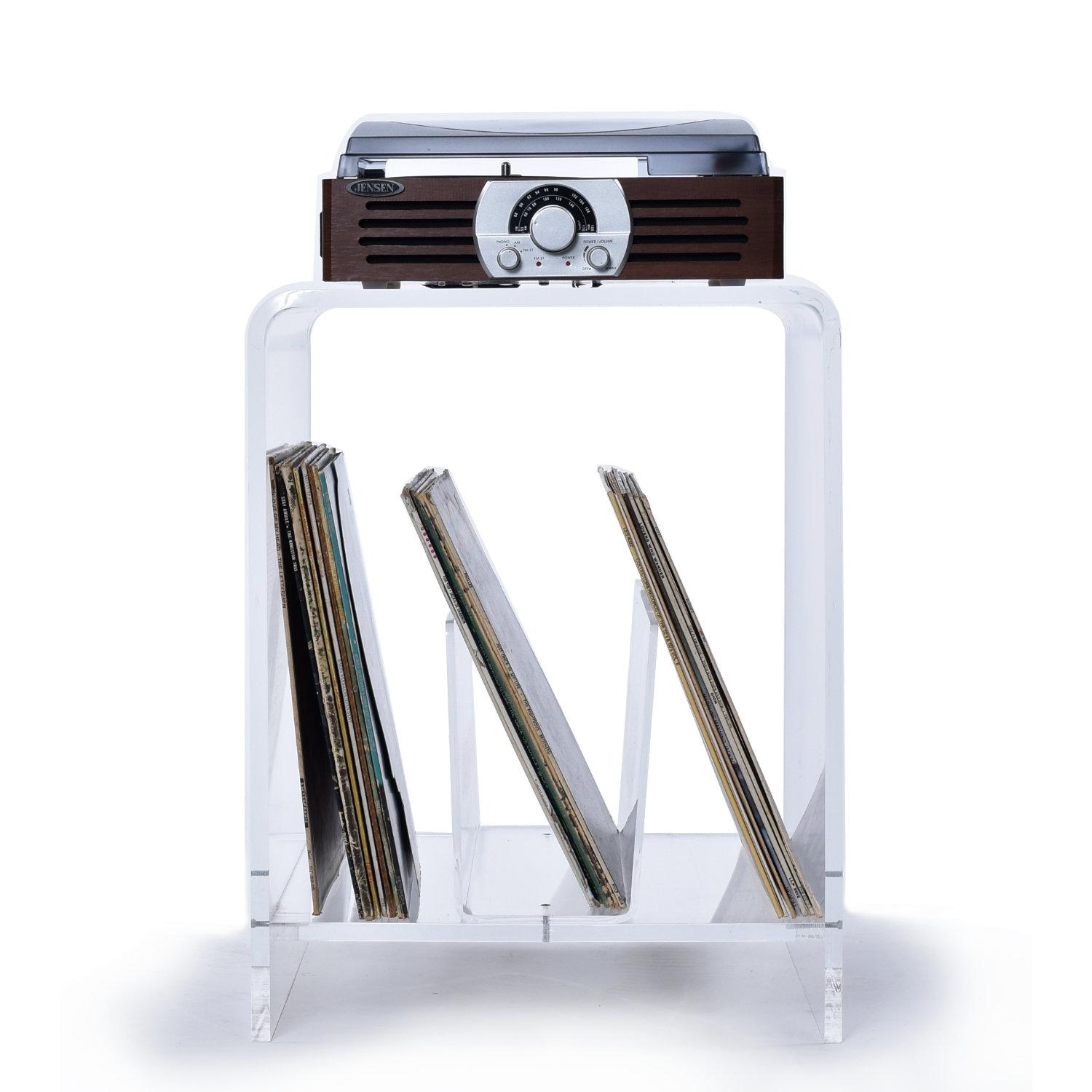 acrylic record player stand