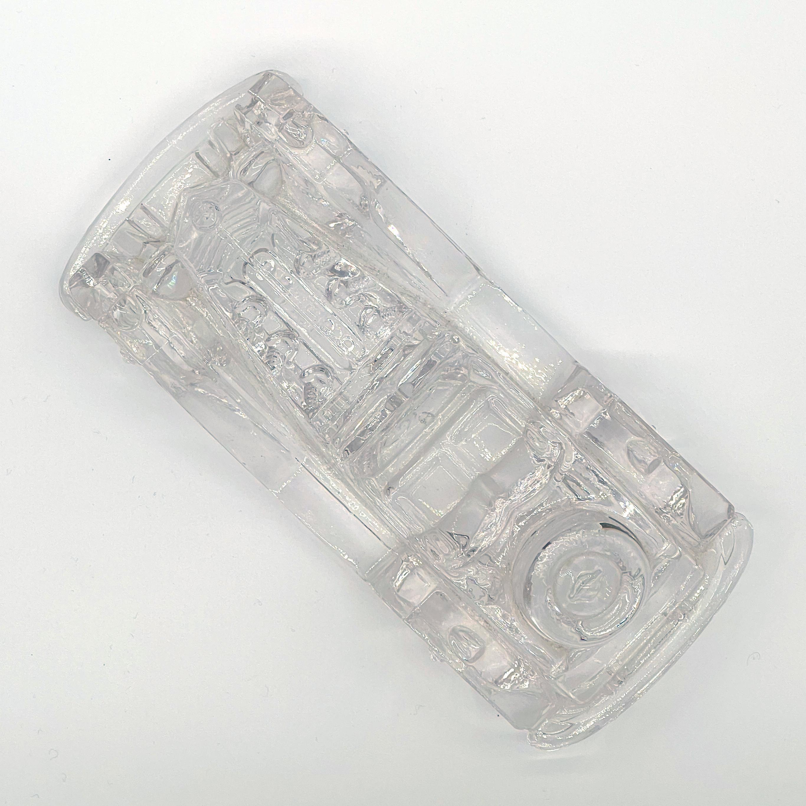 Italian Vintage Clear Crystal Mg Roadster Decorative Model Car / Paperweight For Sale