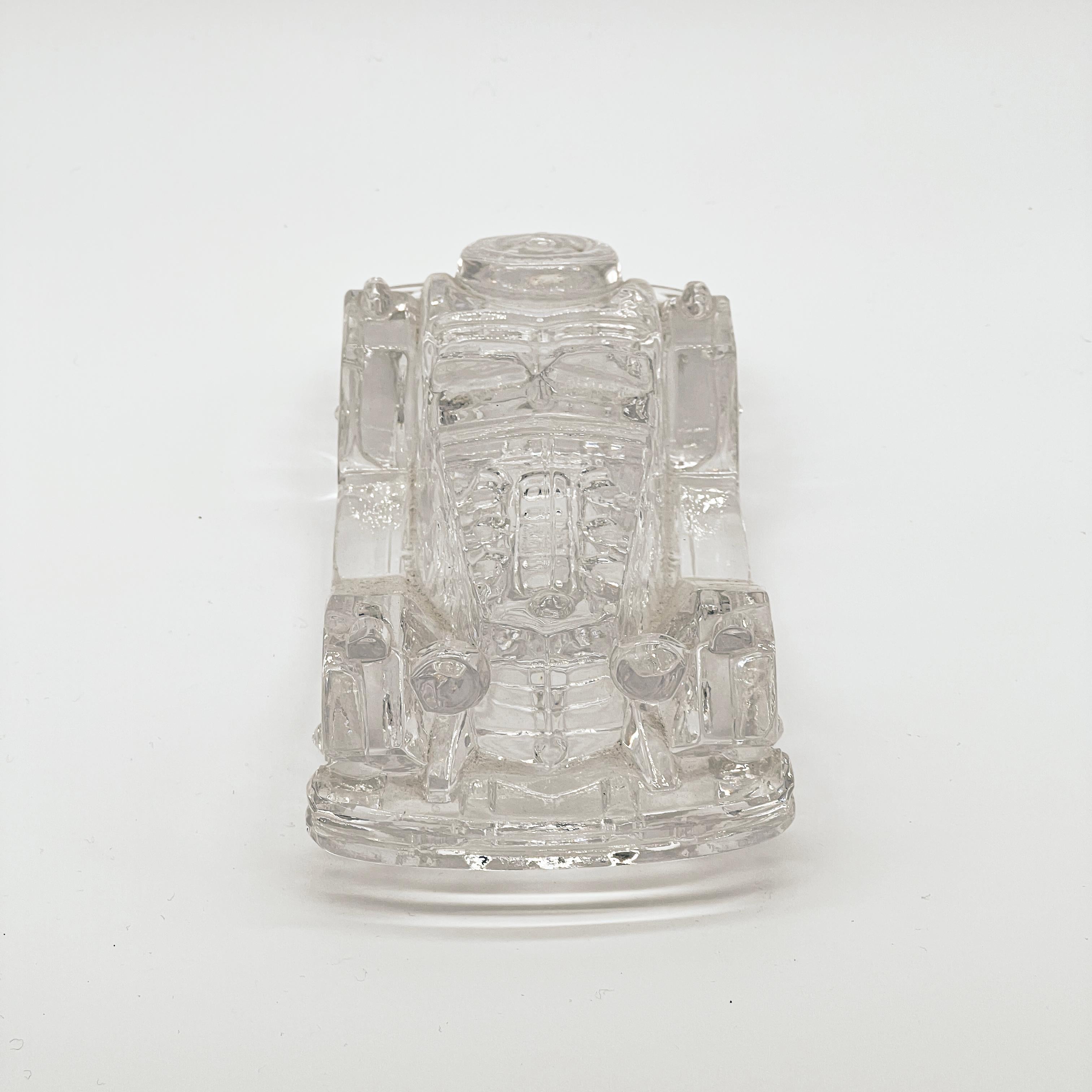 Vintage Clear Crystal Mg Roadster Dekoratives Modell Auto/Briefbeschwerer aus klarem Kristall, Vintage im Zustand „Gut“ im Angebot in Milano, IT