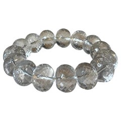 Bracciale elastico di quarzo sfaccettato vintage