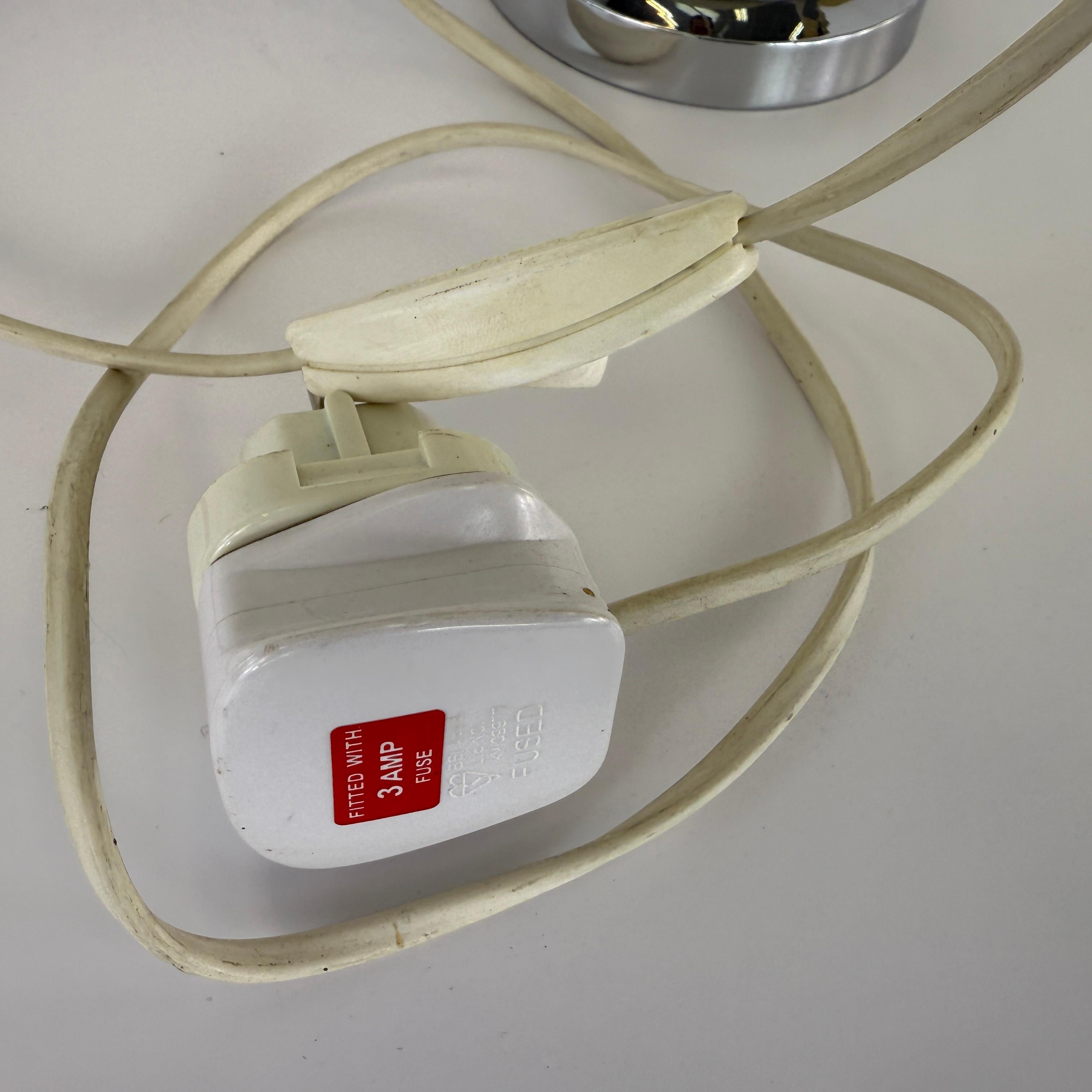 20th Century Vintage Clear Glass Column Table Lamps – A Pair For Sale