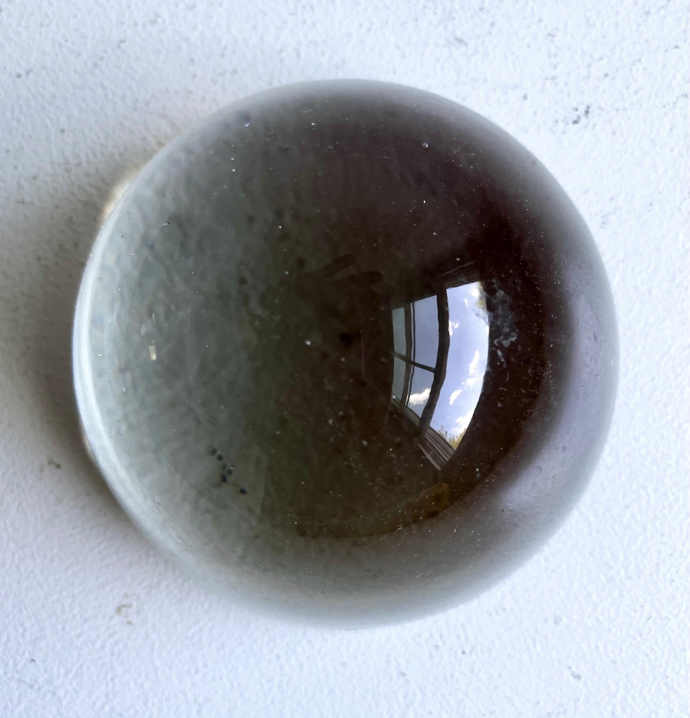 Vintage Clear Glass Magnifying Dome Paperweight

