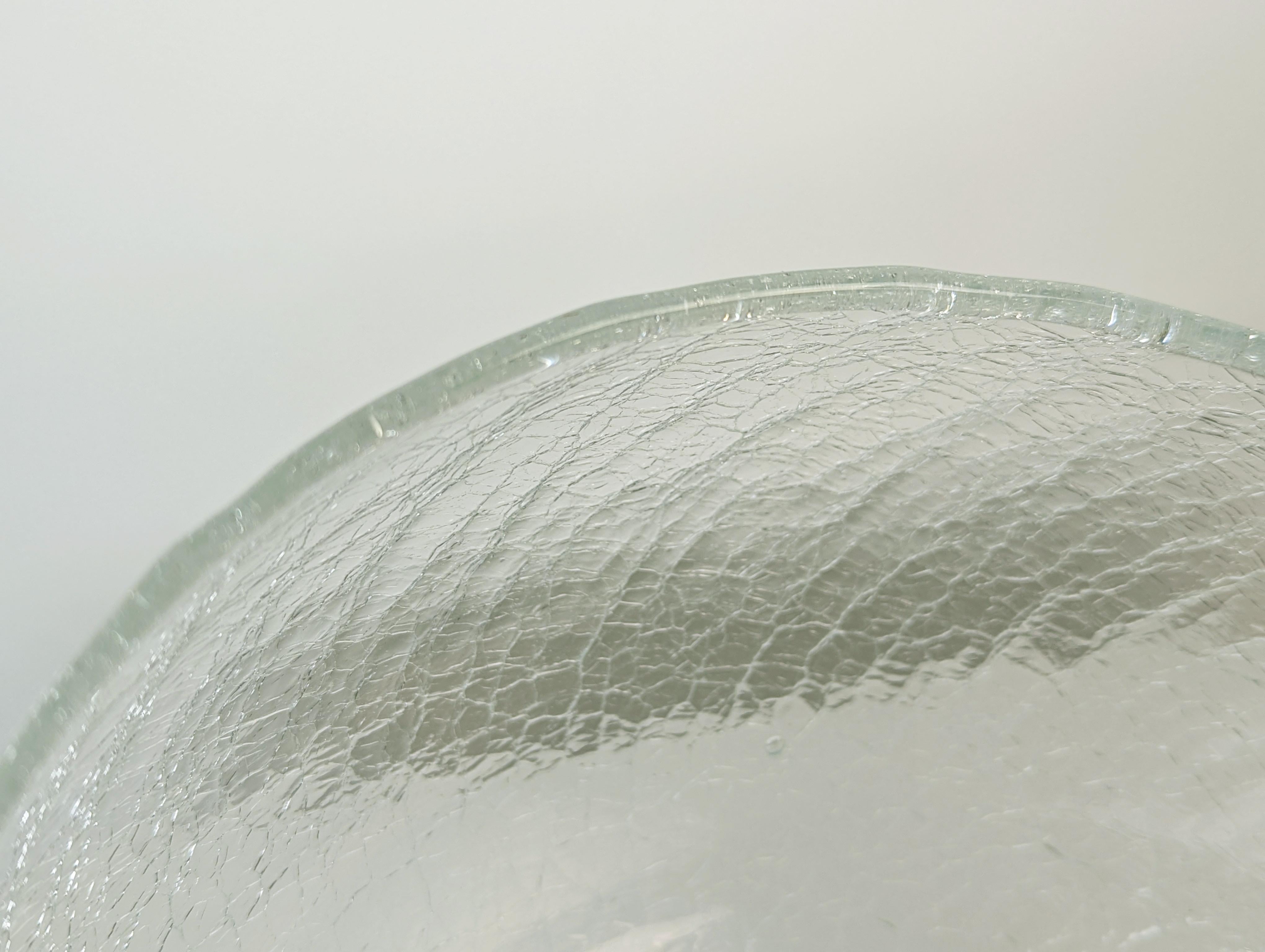 Juego de ponche vintage de cristal transparente y gris de los años 70 en venta 3