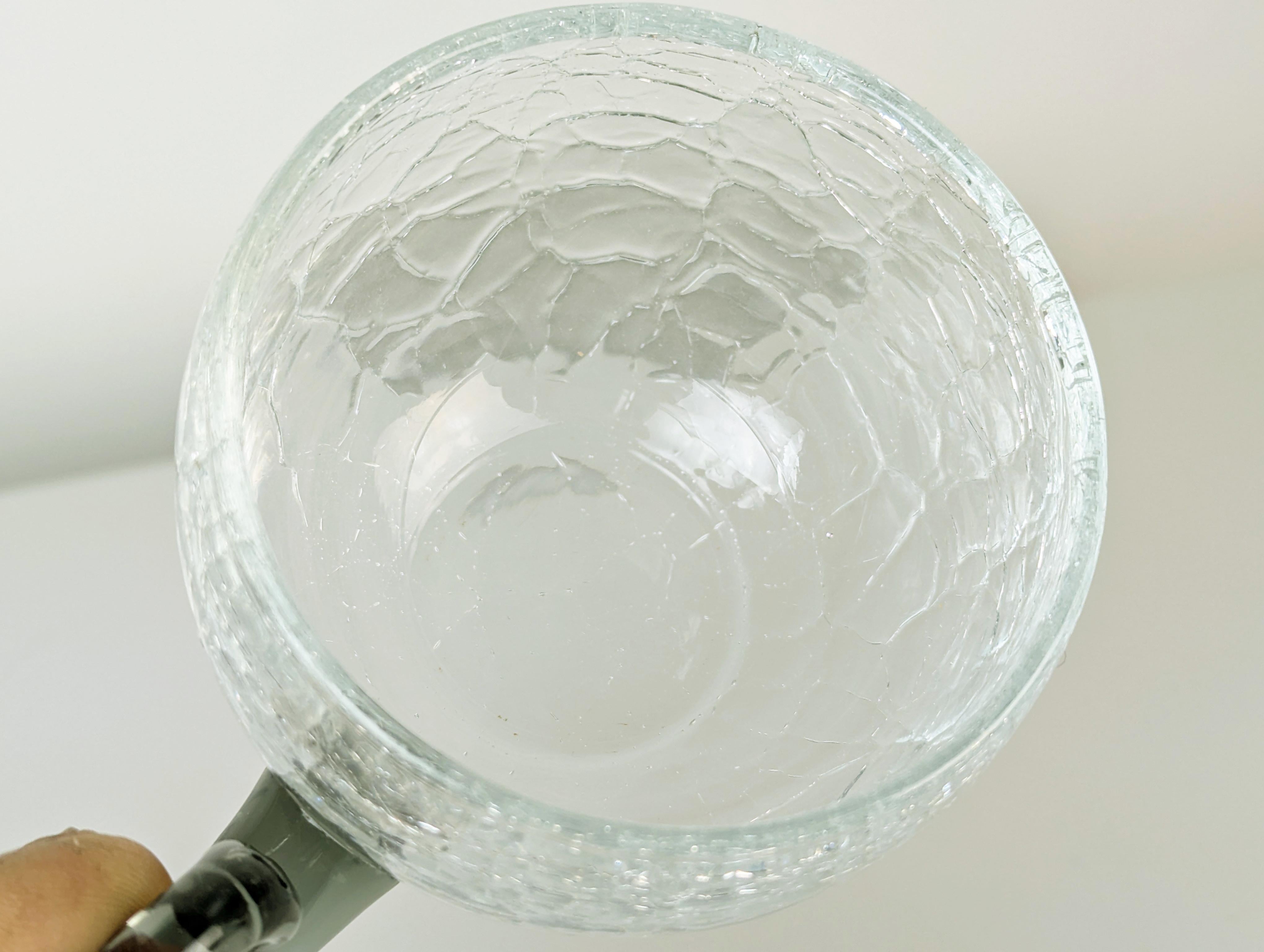 Juego de ponche vintage de cristal transparente y gris de los años 70 finales del siglo XX en venta