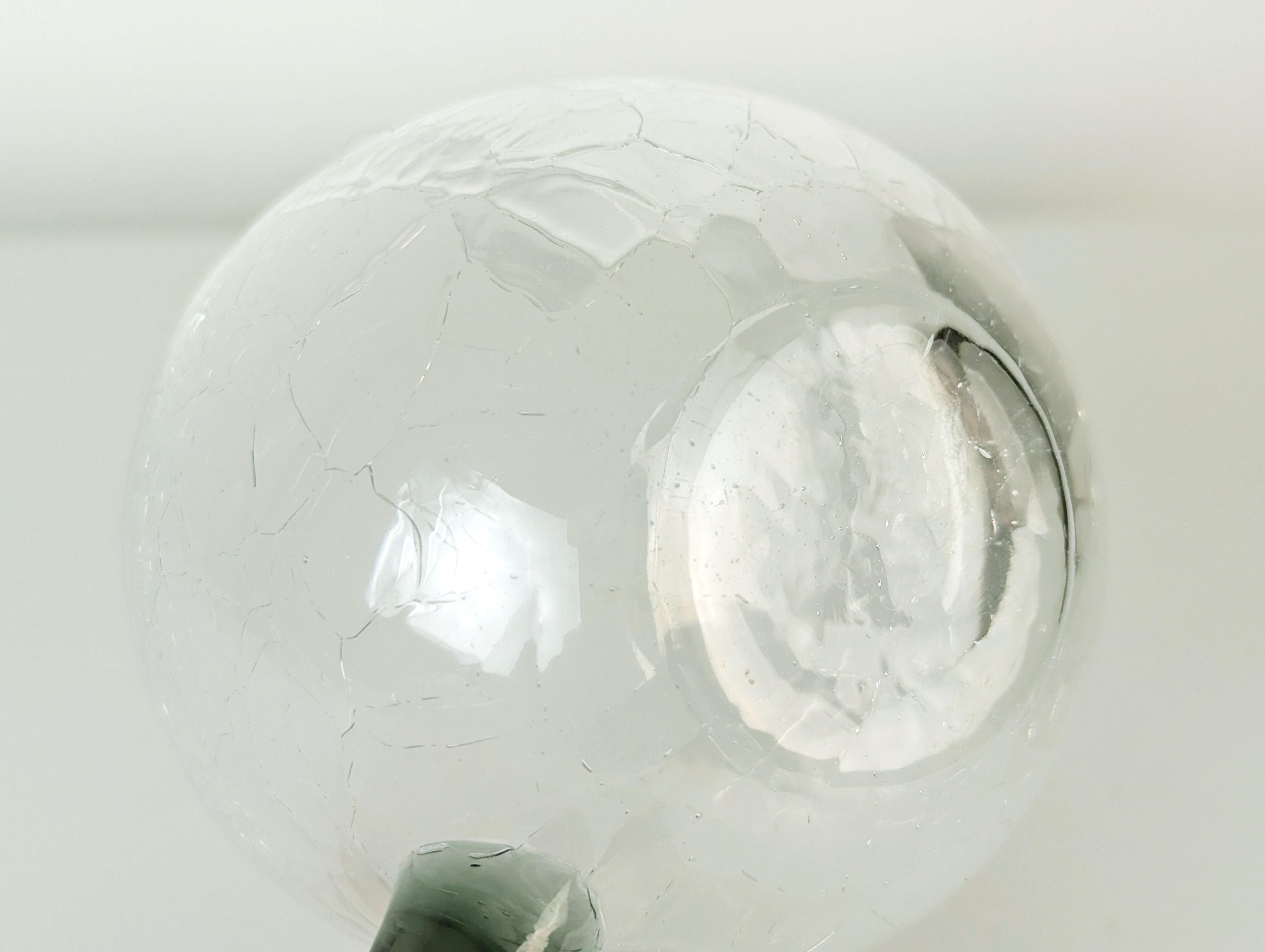 Juego de ponche vintage de cristal transparente y gris de los años 70 Vidrio artístico en venta