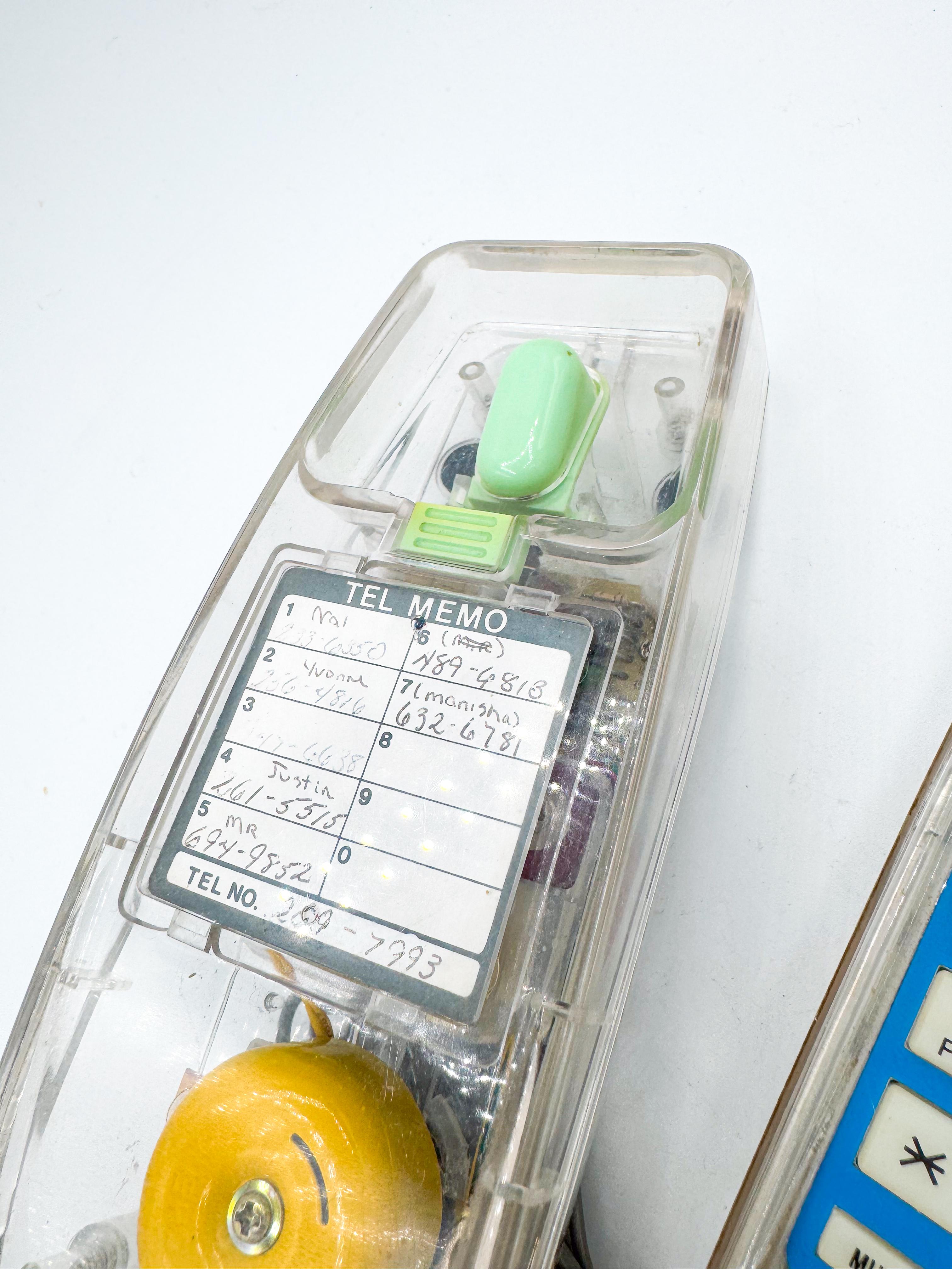 Canadian Vintage Clear Landline Phone with Visible Circuits – 90s Transparent Lucite