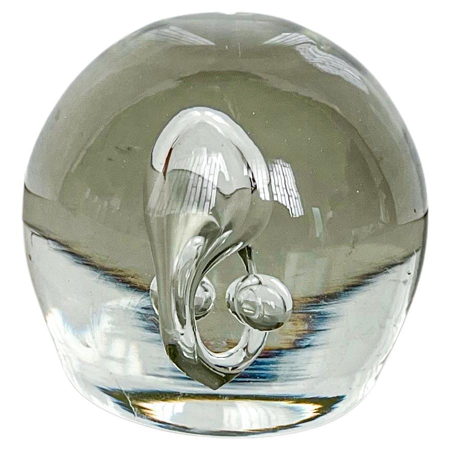 Vintage Glass Ball Paperweights with Controlled Bubble Inclusions For Sale at 1stDibs glass