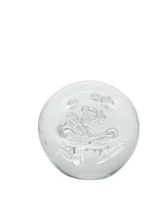 Vintage clear Murano Glass Sculpture/Paperweight, glass Ball Bullicante