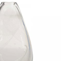 Vintage Clear Teardrop Shaped Glass Vase
