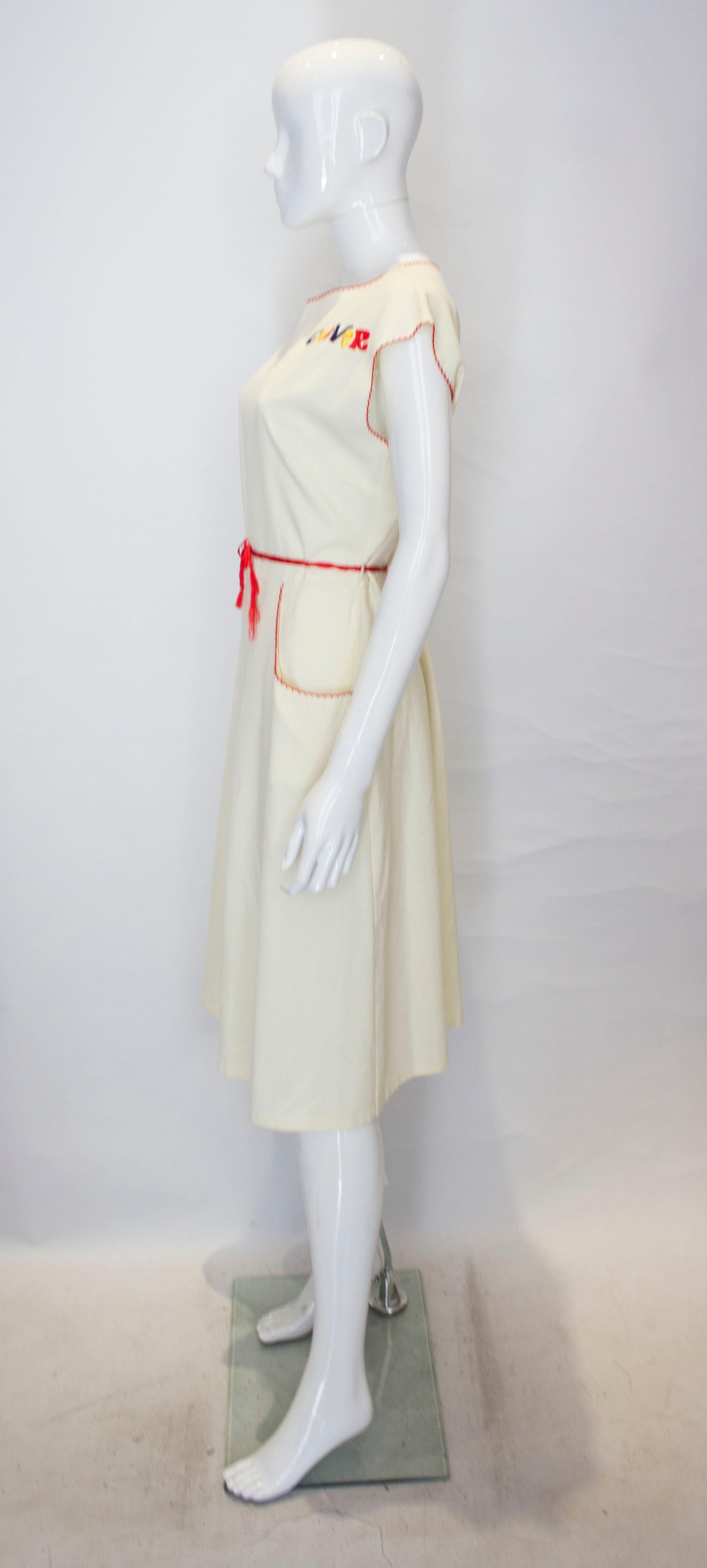 Women's Vintage 'Clever' Novelty Dress For Sale