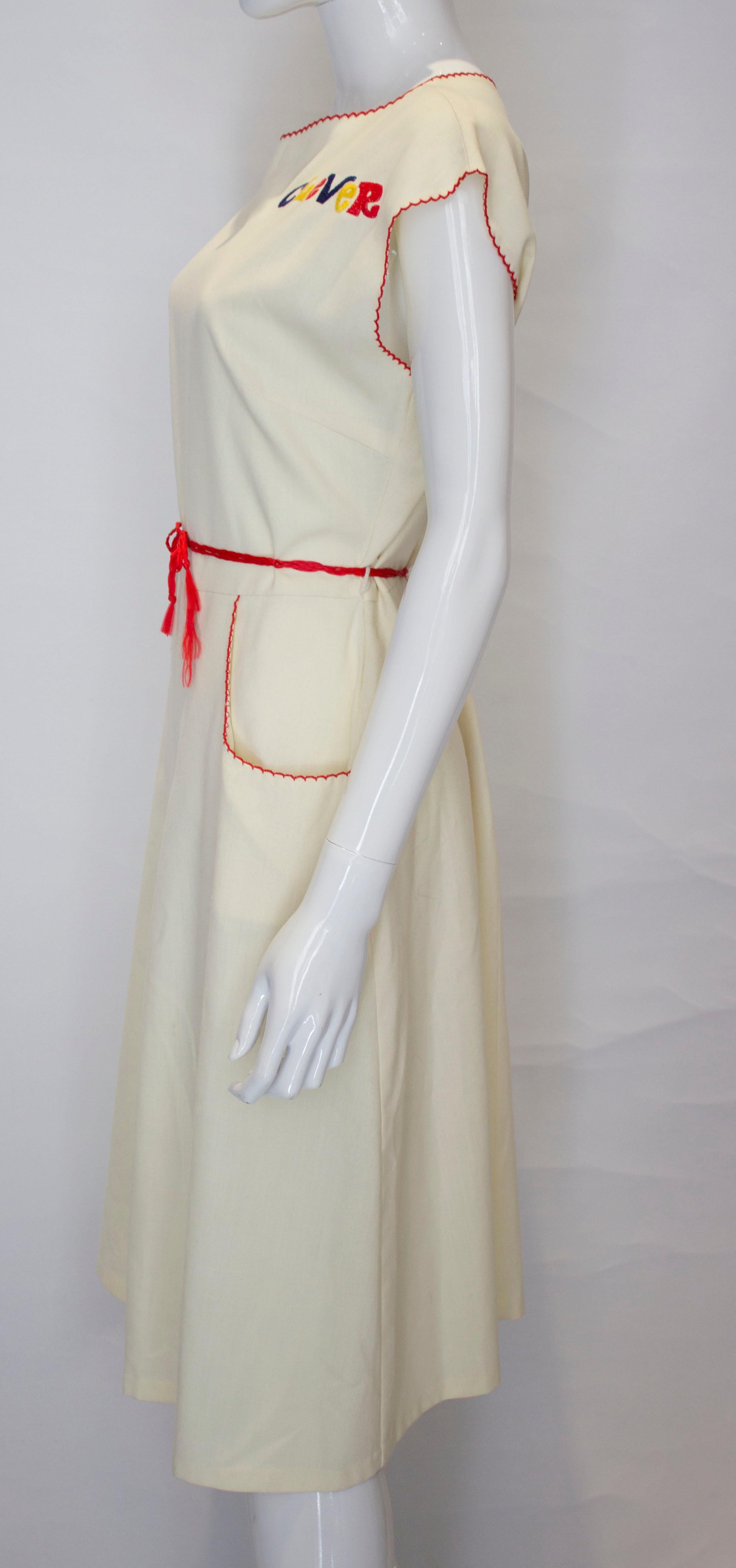 Vintage 'Clever' Novelty Dress For Sale 1