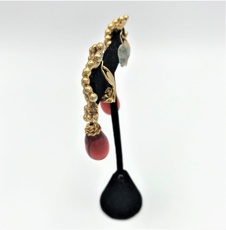 Boucles D'oreilles Antigona Paris - Design En Verre, Occasion