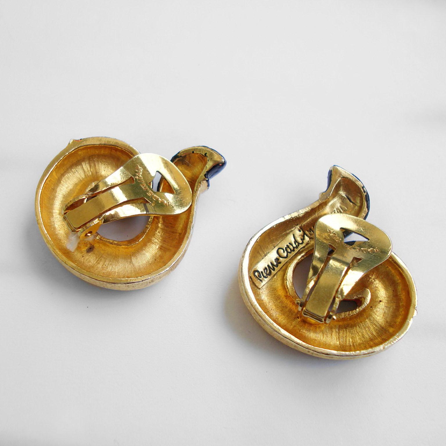 Modern Vintage Clip-on Earrings Pierre Cardin
