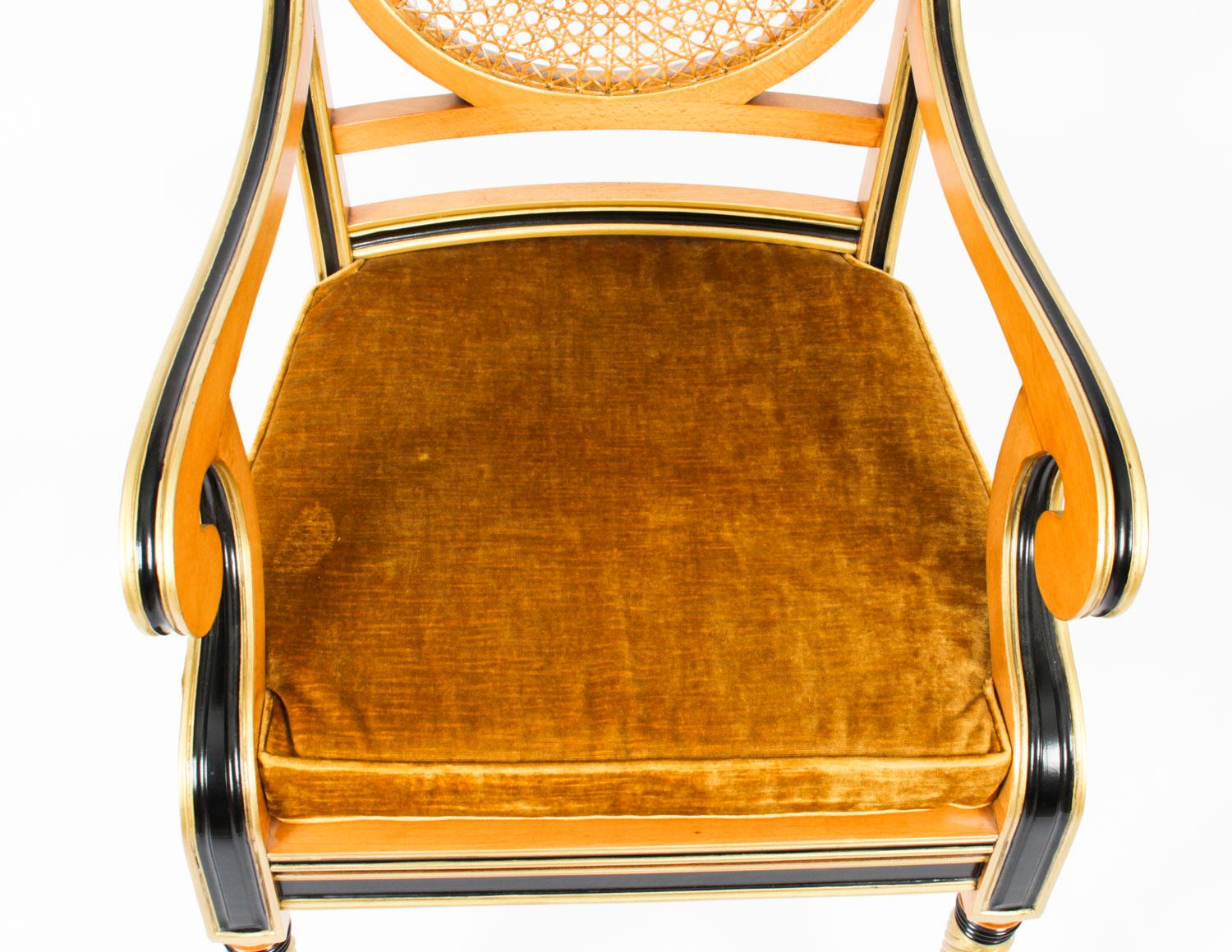 British Vintage Clive Christian Bergère Armchair, 20th Century