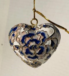 Ornament Vintage Cloisonné Enamel Heart Valentine Ornament
