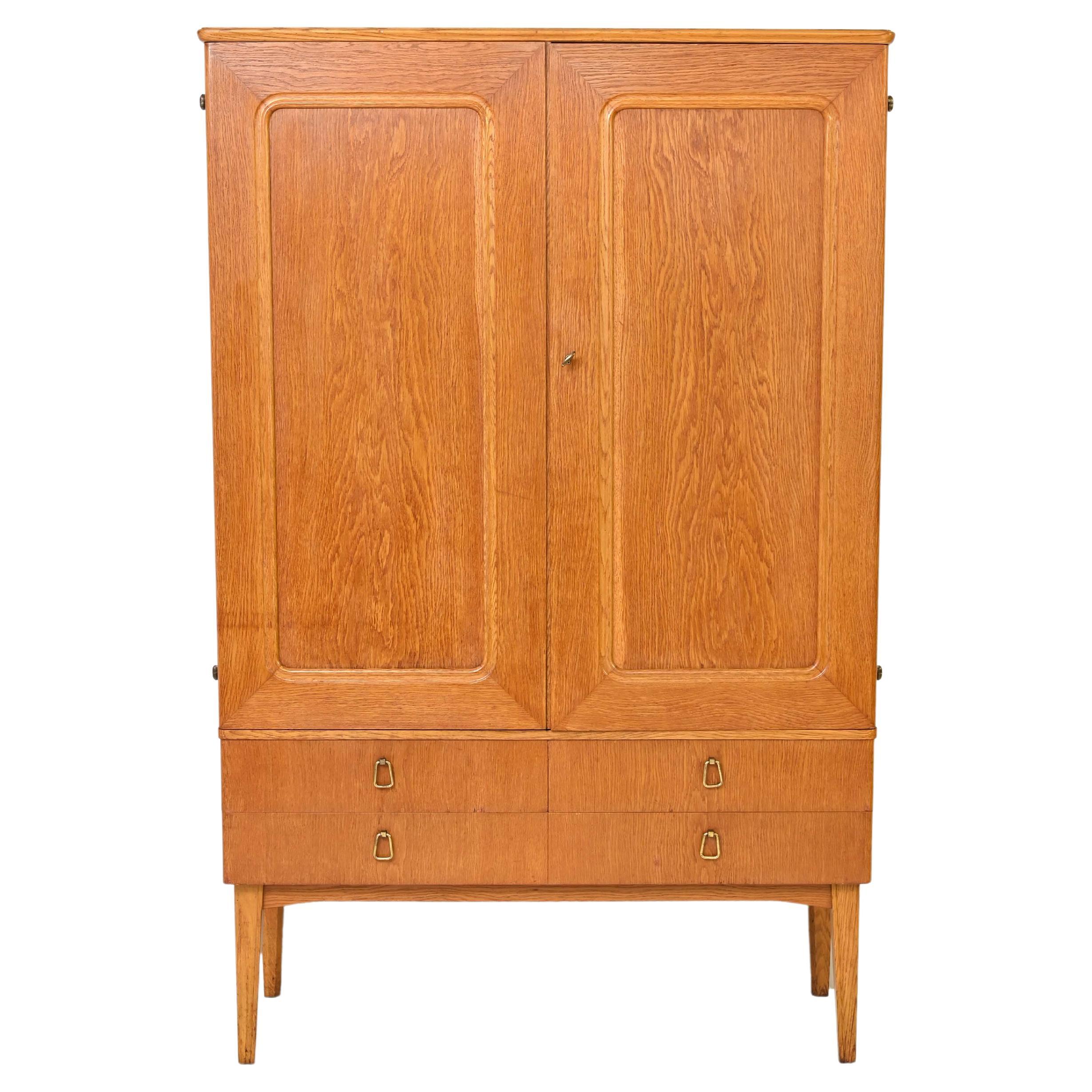 French Art Deco Chifforobe Dresser with Mirror Closet Tiger