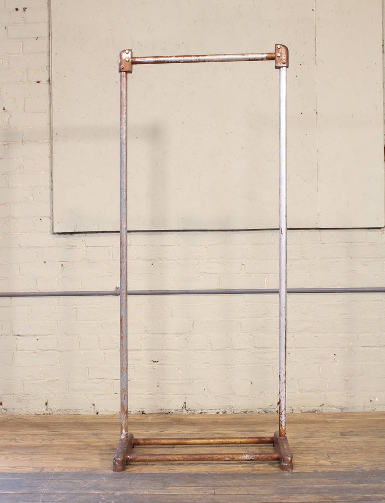 Vintage Clothing Stand, Distressed Garment Coat Rack Art Deco at 1stDibs