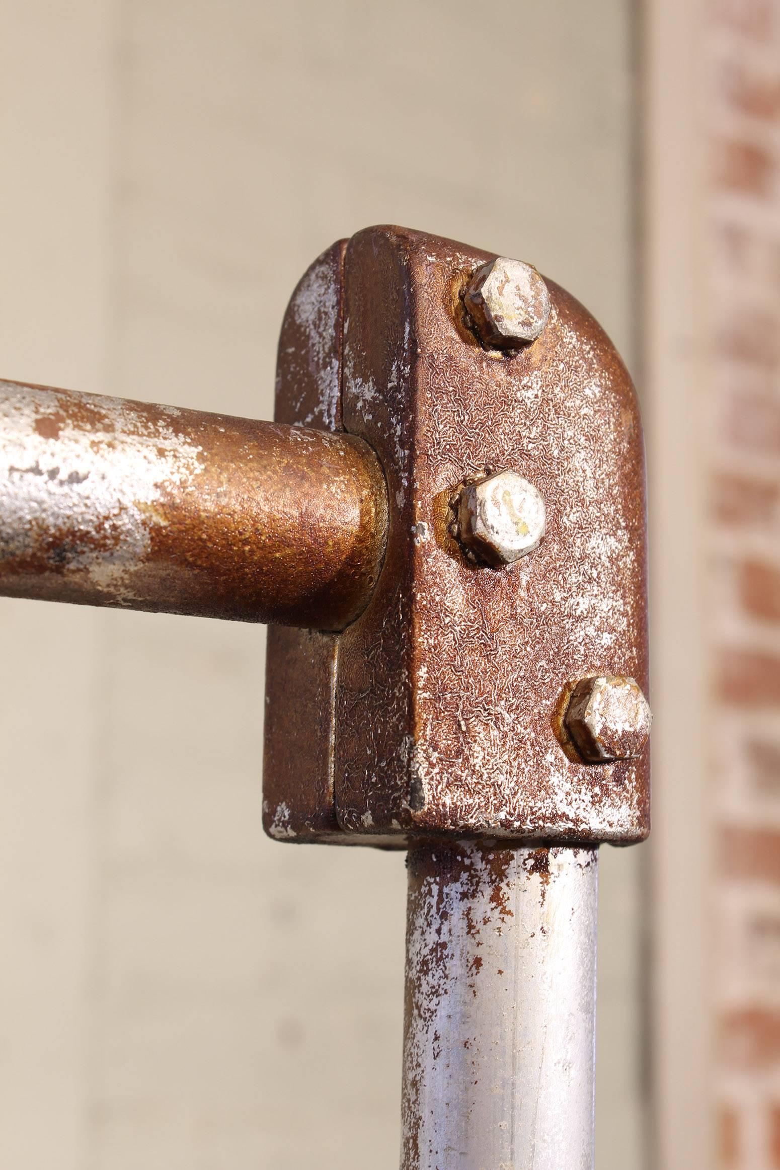 Vintage Clothing Stand, Distressed Garment Coat Rack Art Deco In Distressed Condition In Oakville, CT