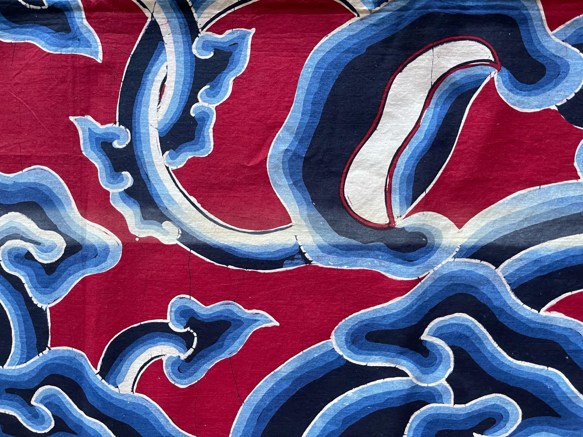 Batik con diseño de nube vintage de Java Indonesia en Bueno estado para la venta en Atlanta, GA