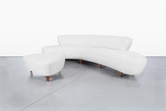 Vintage “Cloud” Sofa with Ottoman