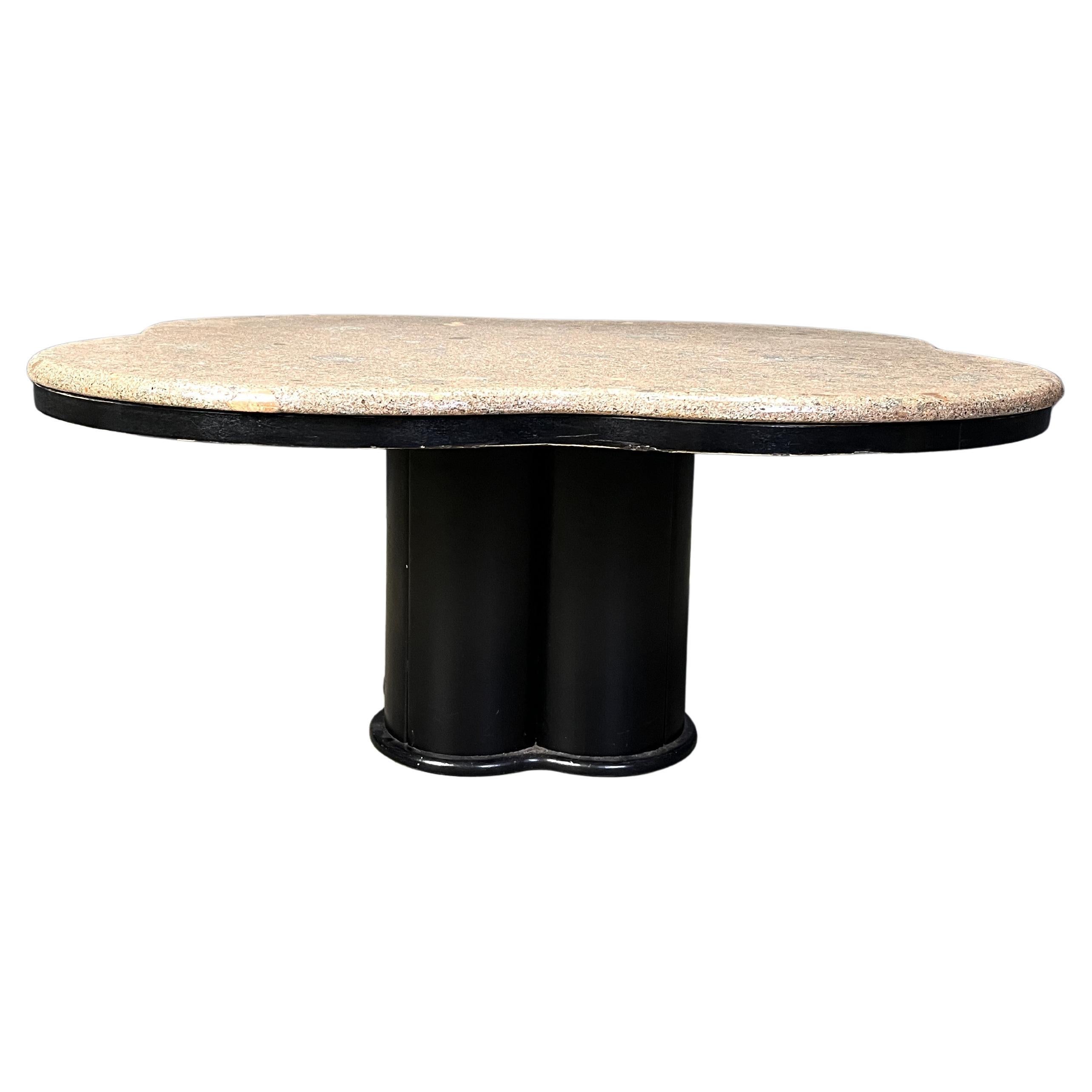 Vintage-Couchtisch aus Granit in Kleeblattform, 1970er-Jahre