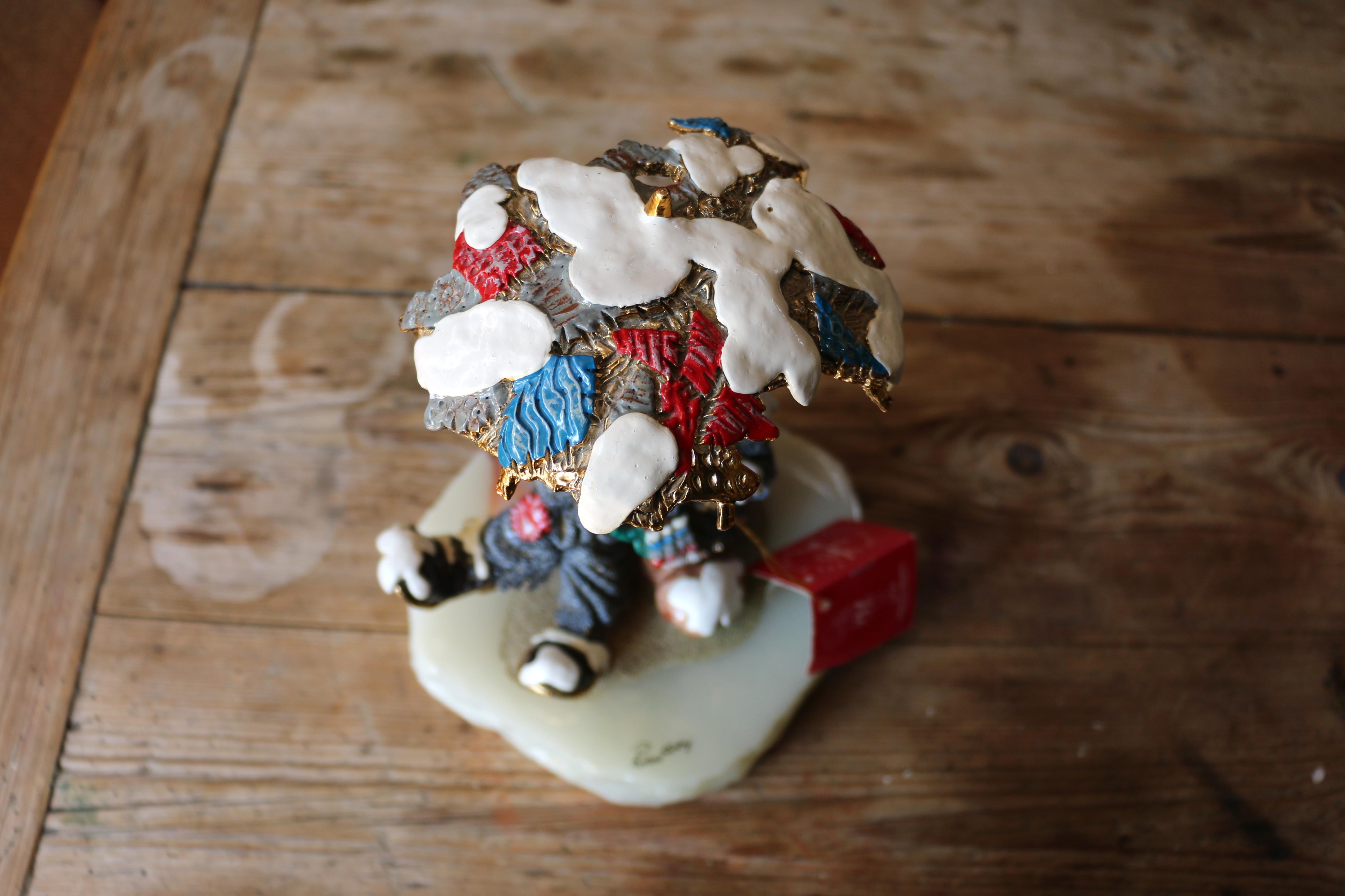 Figurina di clown vintage dell'artista Ron Lee 