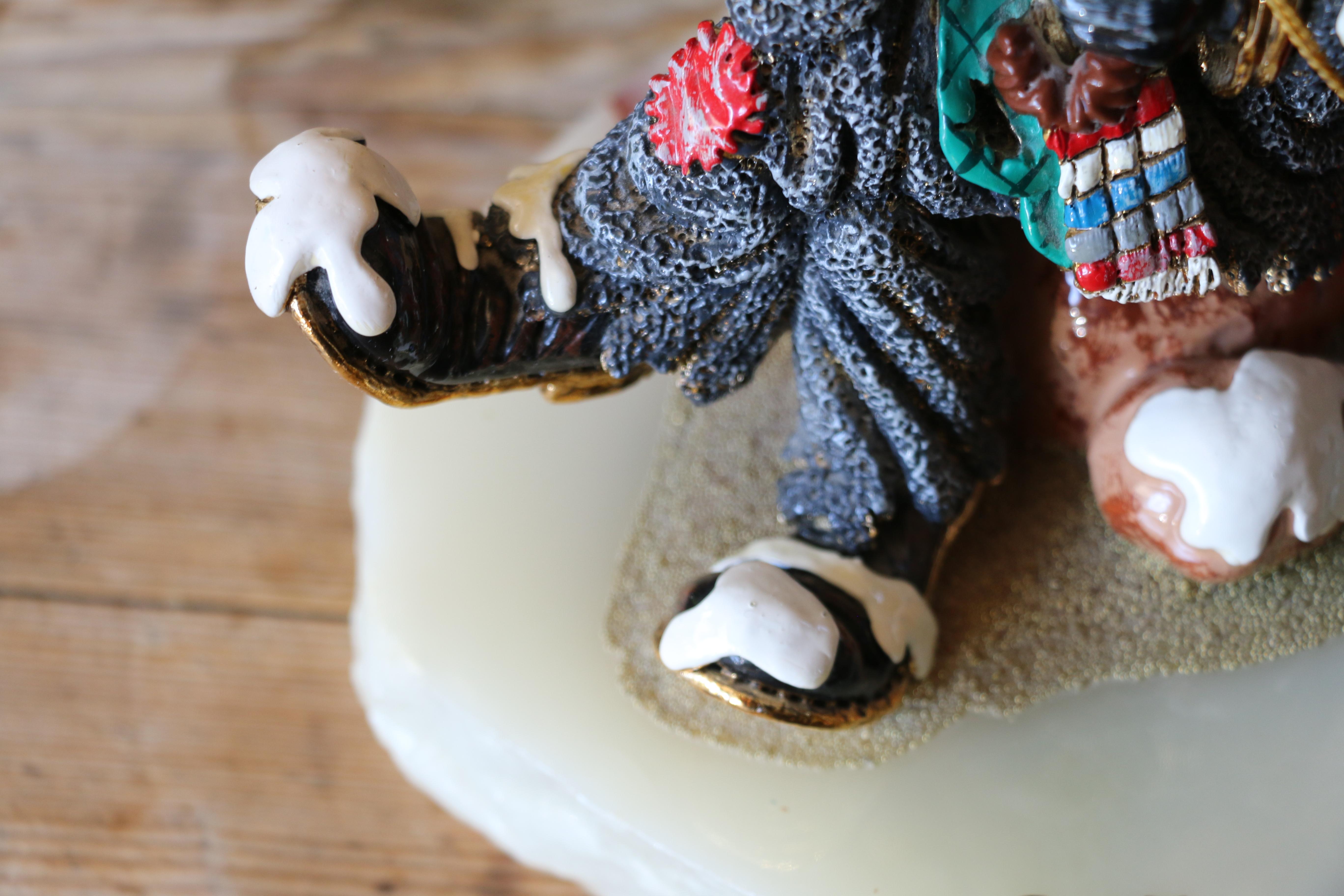Figurina di clown vintage dell'artista Ron Lee 
