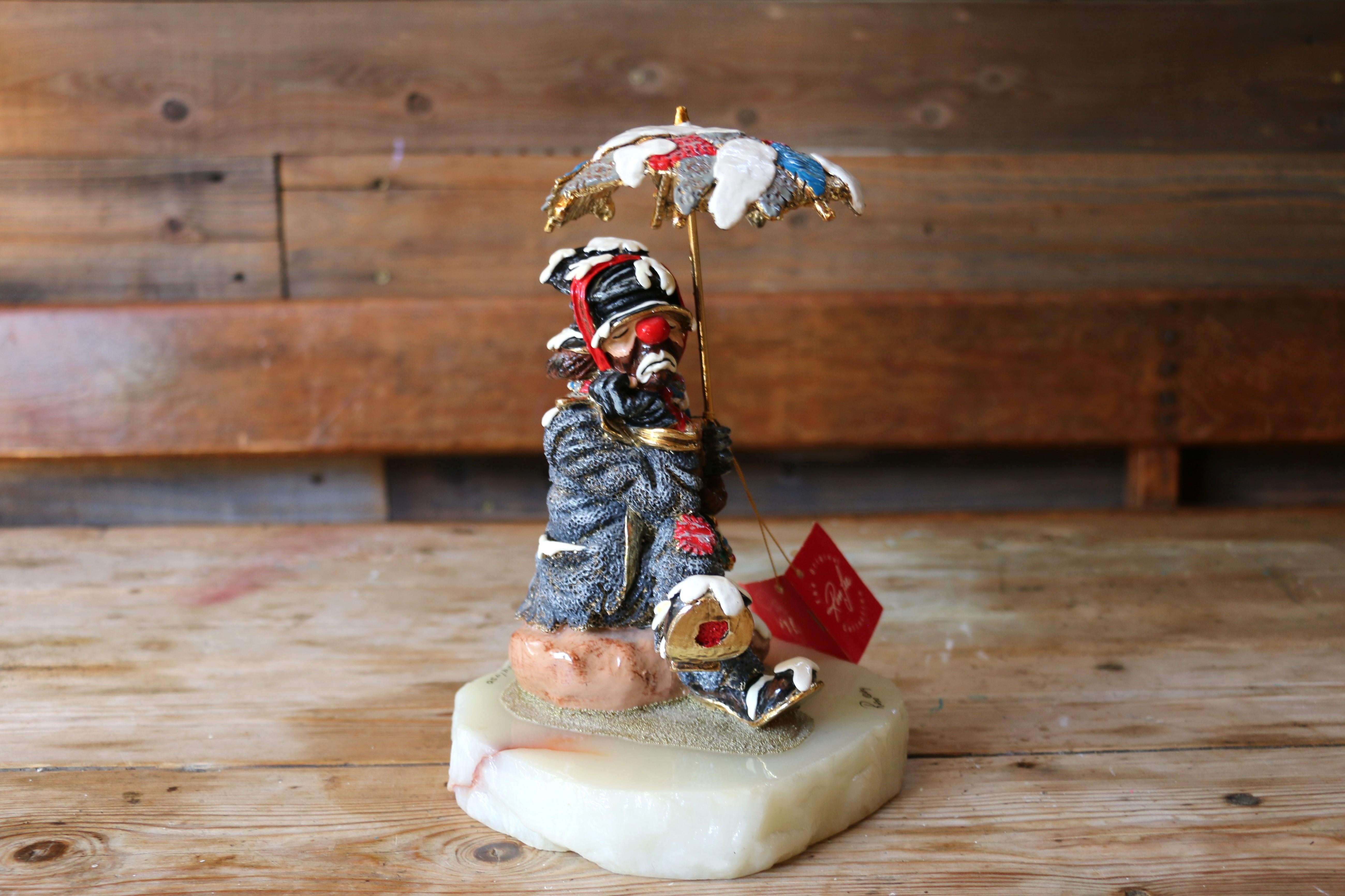 Fine XX secolo Figurina di clown vintage dell'artista Ron Lee 