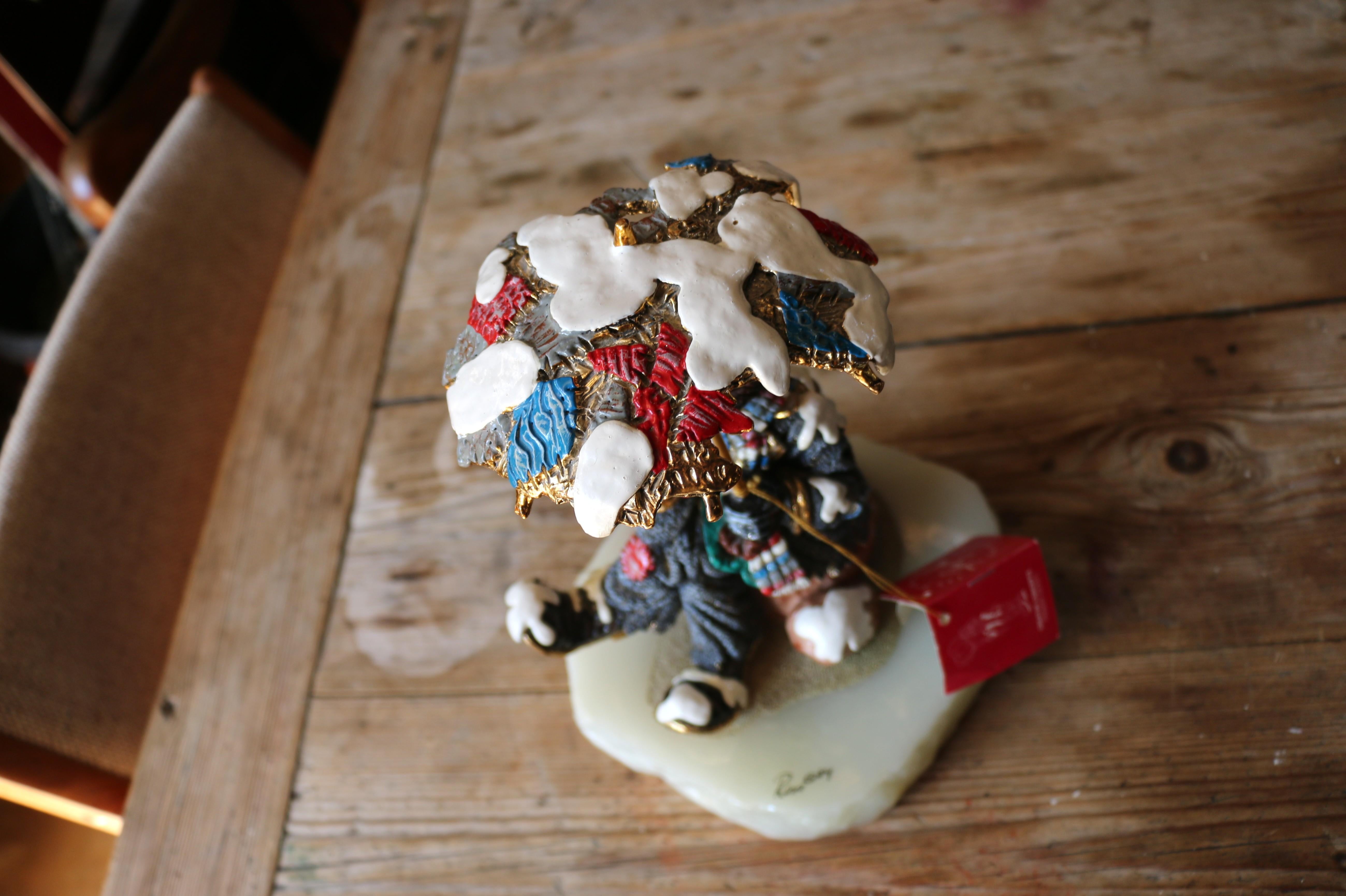 Figurina di clown vintage dell'artista Ron Lee 
