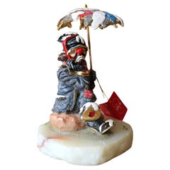Vintage Clown Figurine by Artist Ron Lee "Lit'l Snow Drifter". Circa 1989