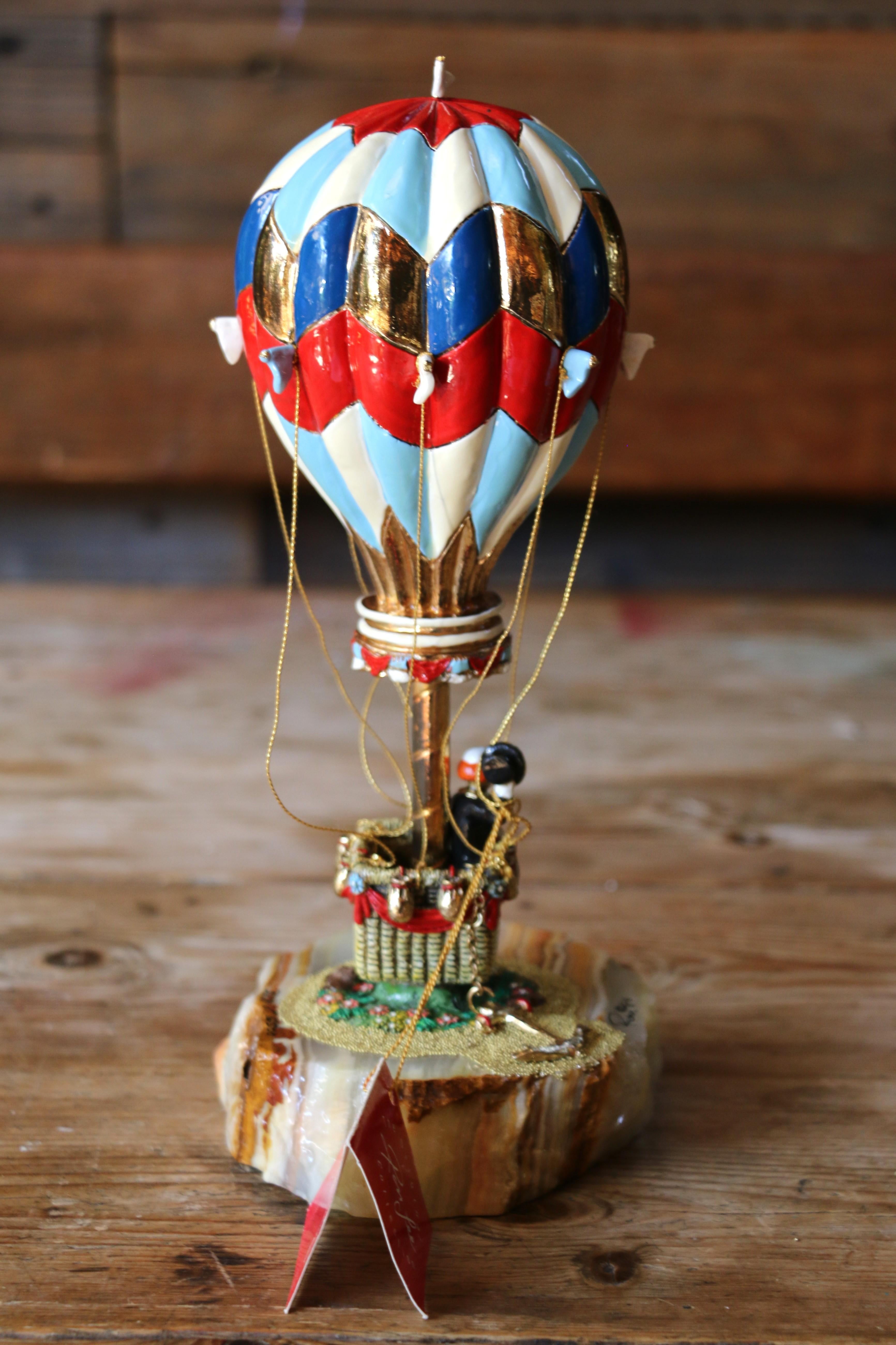 Americano Figurina Clown Mongolfiera d'epoca di Ron Lee, 1986 in vendita