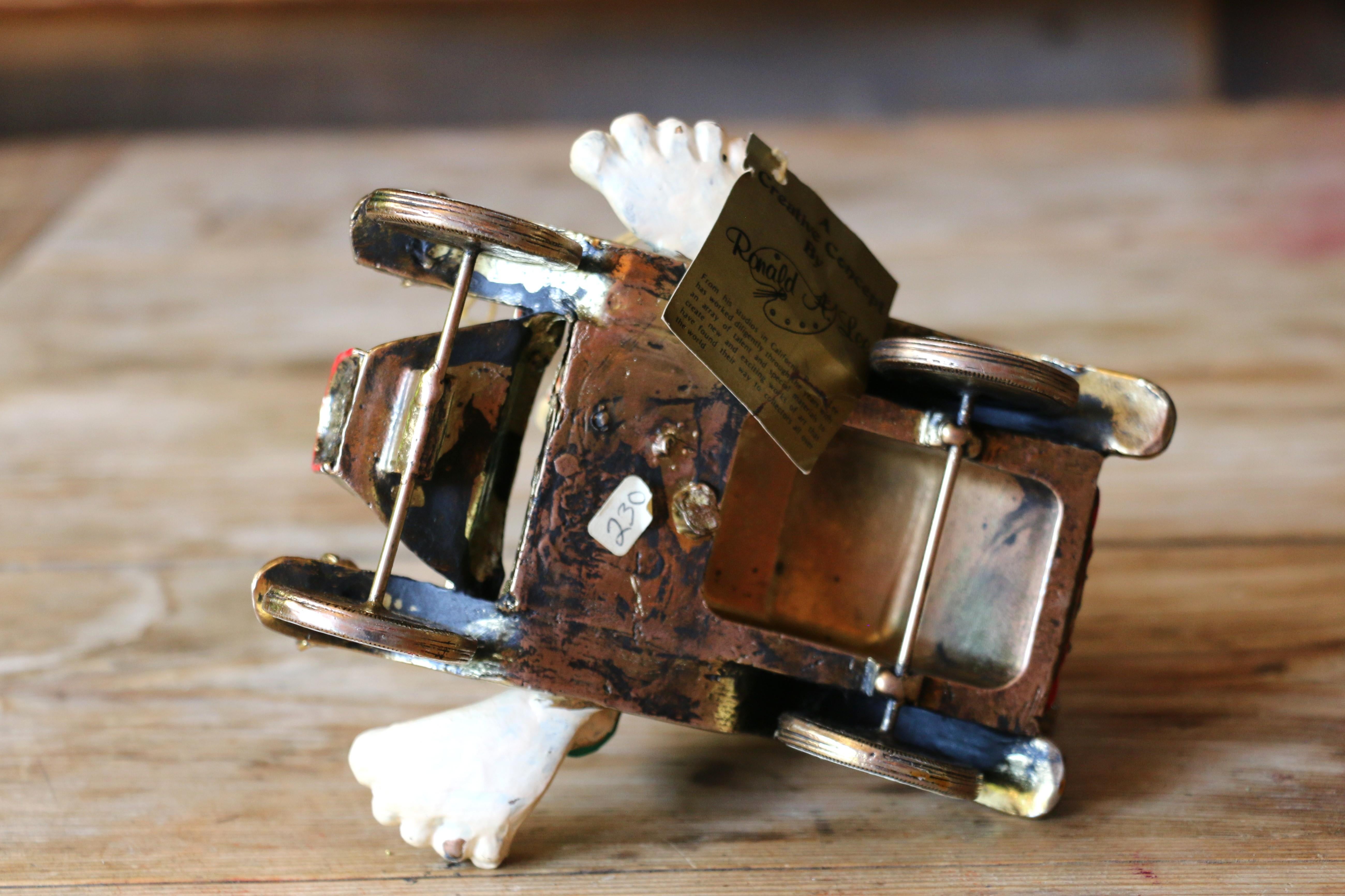 Clown d'epoca con auto a vento, scultura di Ron Lee, anni '80 in vendita 9