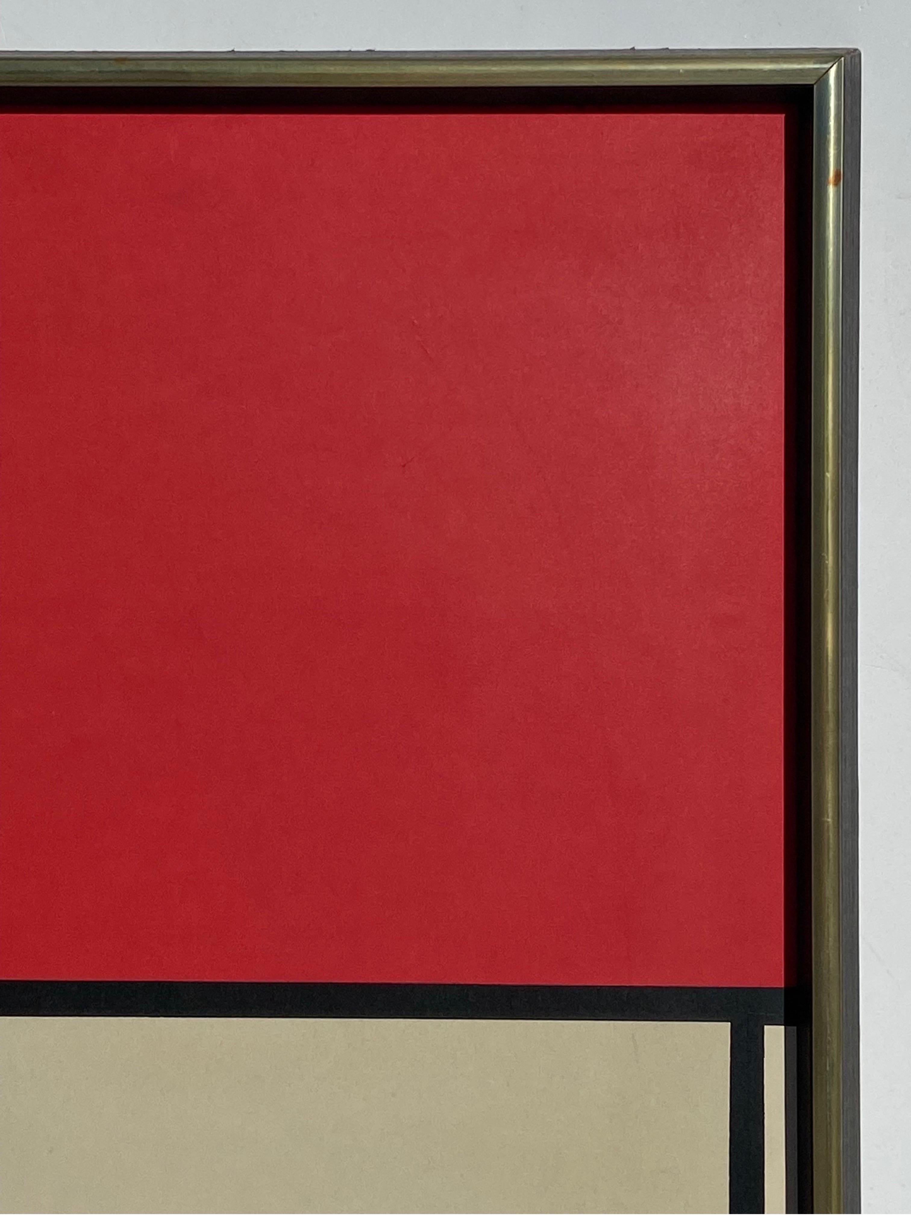 Vintage Clr Gallery Publication Piet Mondrian Tableau I Lithographie Serigraphie (Moderne der Mitte des Jahrhunderts)