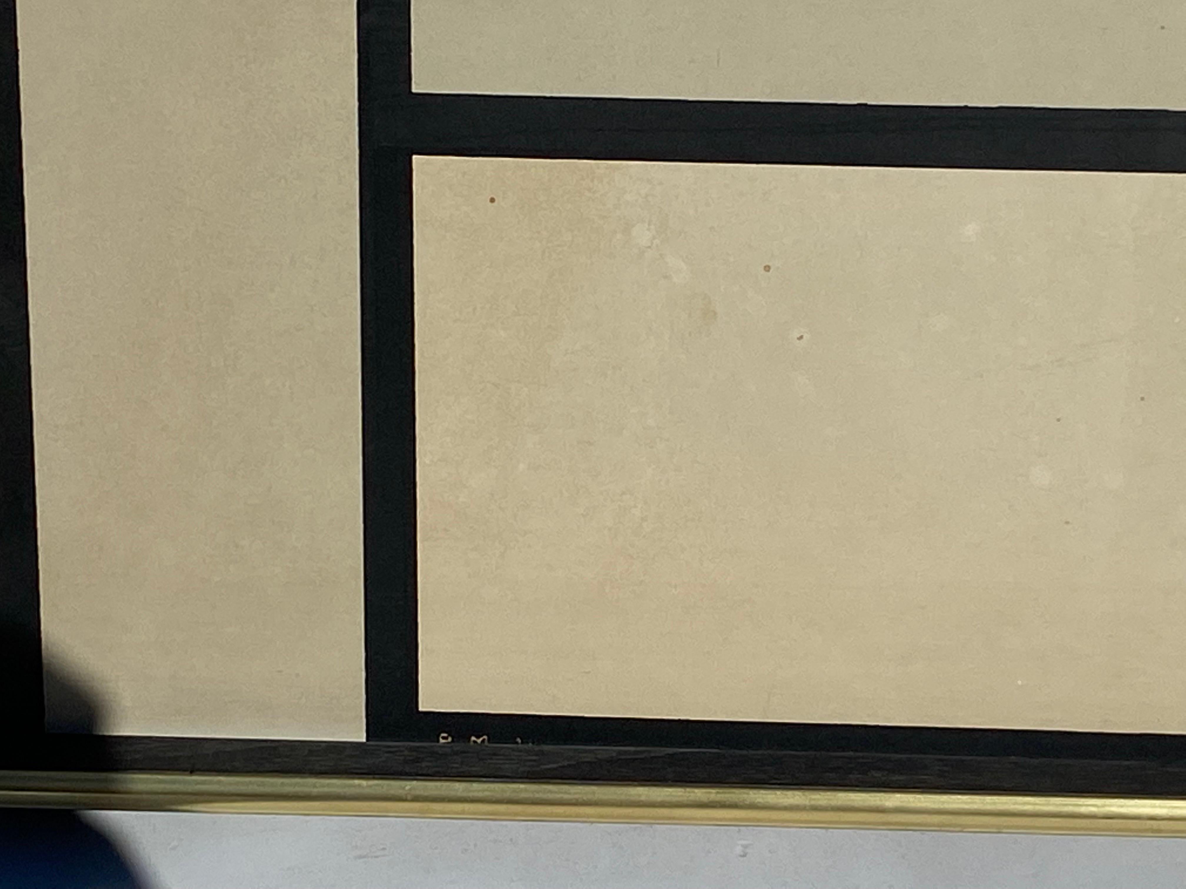 Vintage Clr Gallery Publication Piet Mondrian Tableau I Lithographie Serigraphie 1