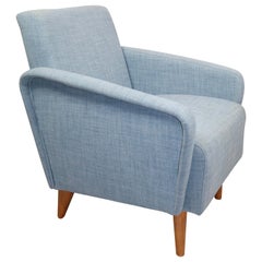 Vintage Club Armchair in Light Blue from 1970s