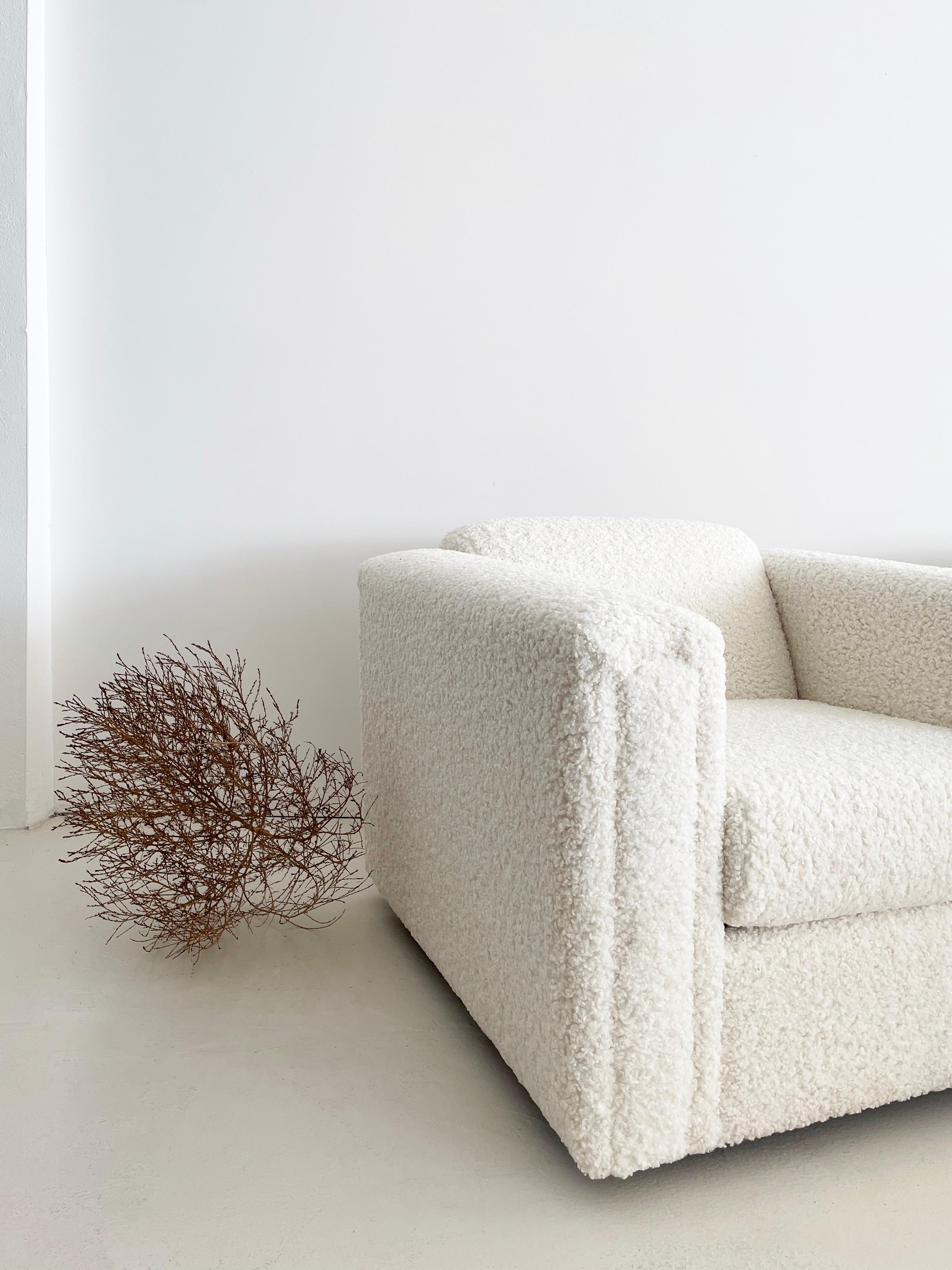 Vintage Club Chairs in Kravet Faux Sheepskin, Set of 2 4