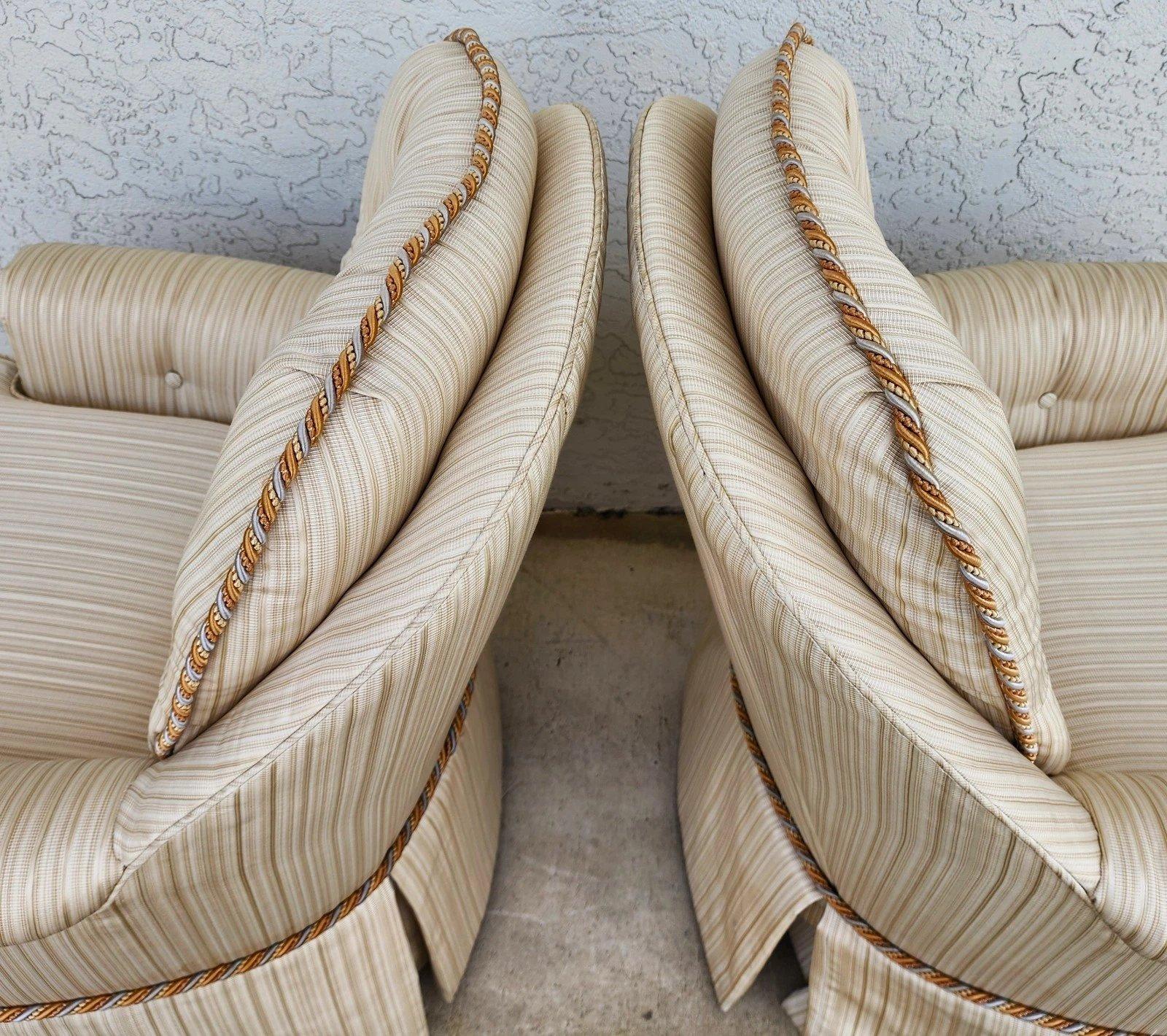 Vintage Club Chairs Swivel Rockers Set of 2 en vente 10