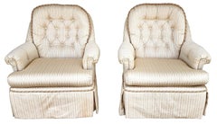 Vintage Club Chairs Swivel Rockers Set of 2