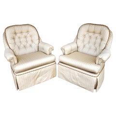 Vintage Club Chairs Swivel Rockers Set of 2